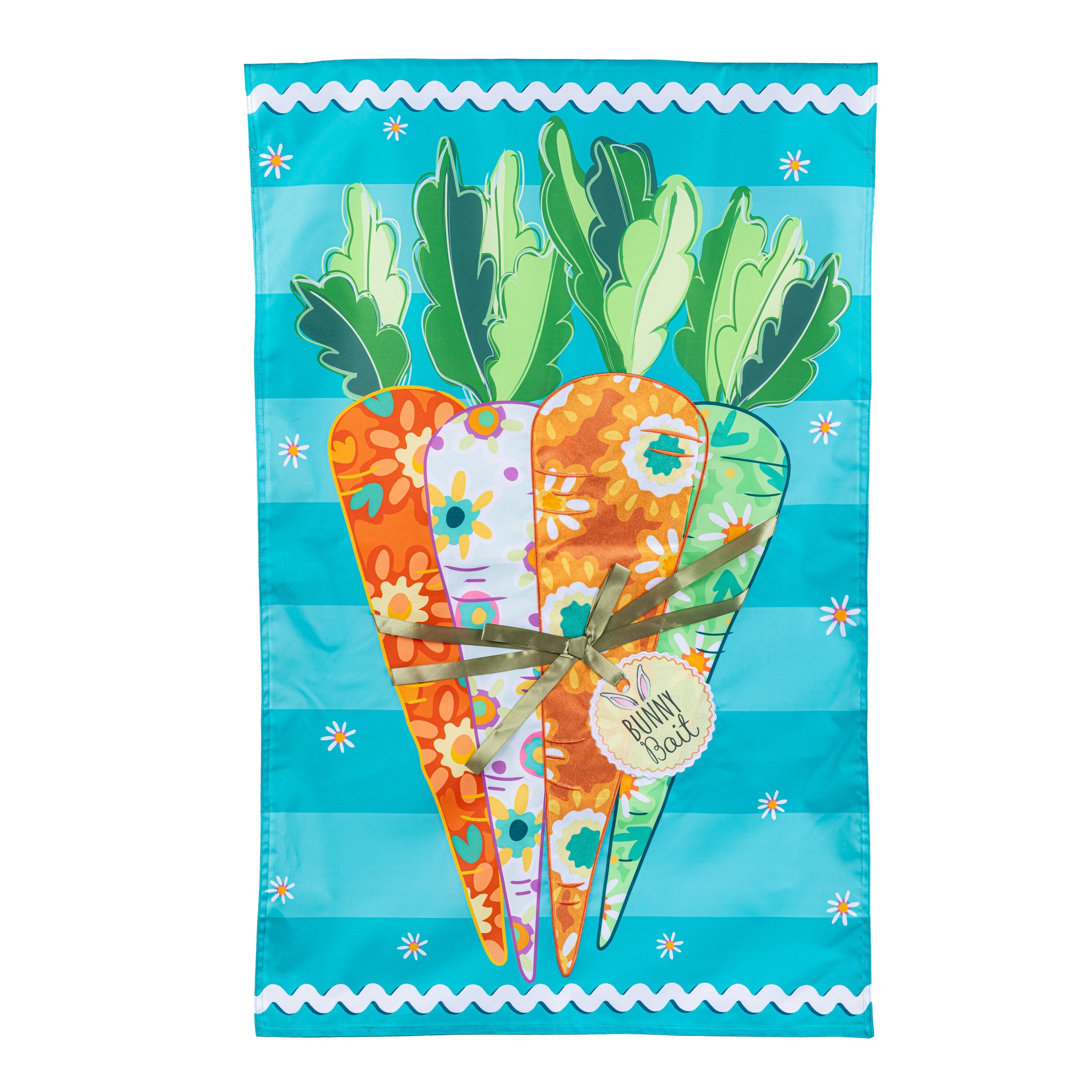 Bunny Bait Bunch Applique House Flag