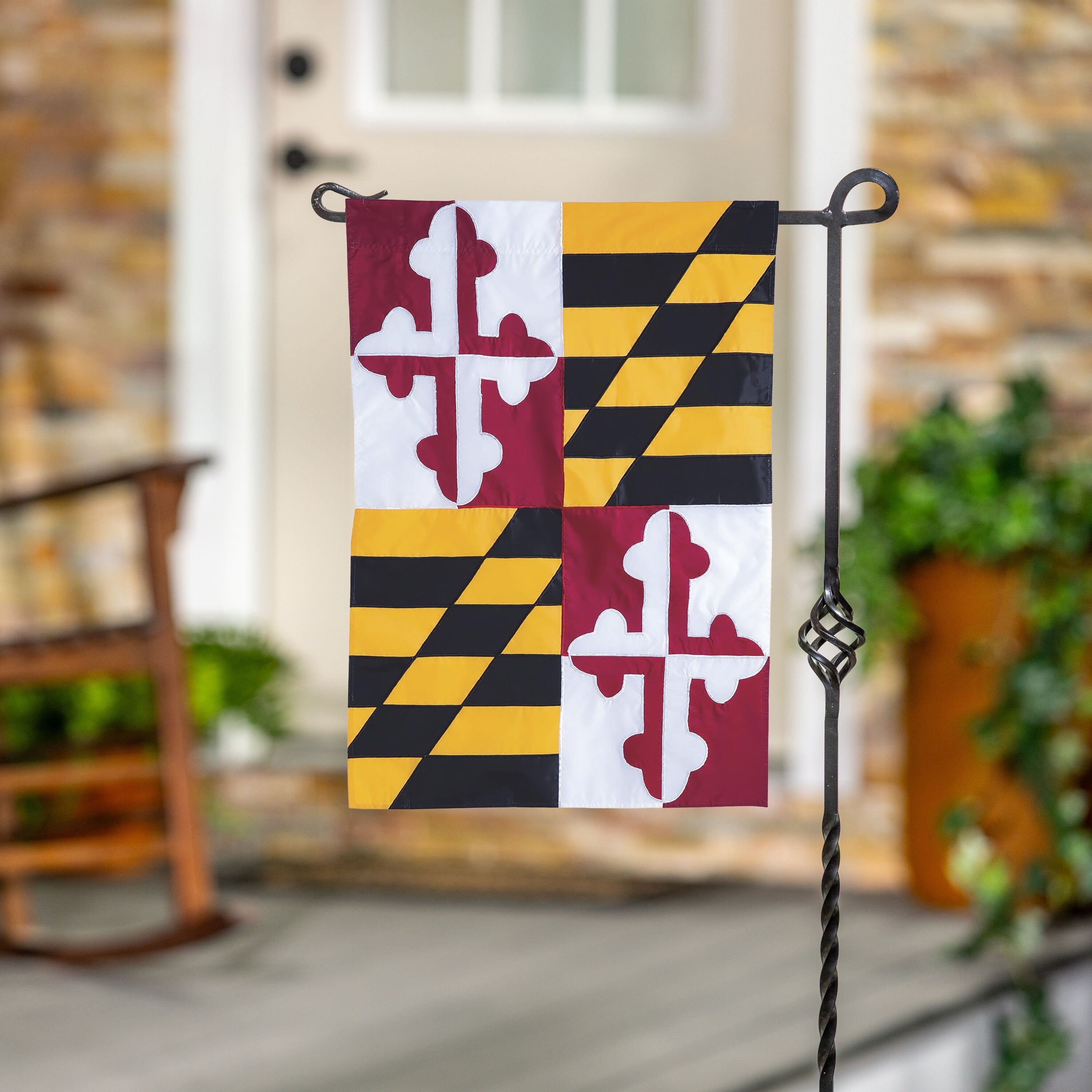 Maryland State Flag Garden Applique Flag