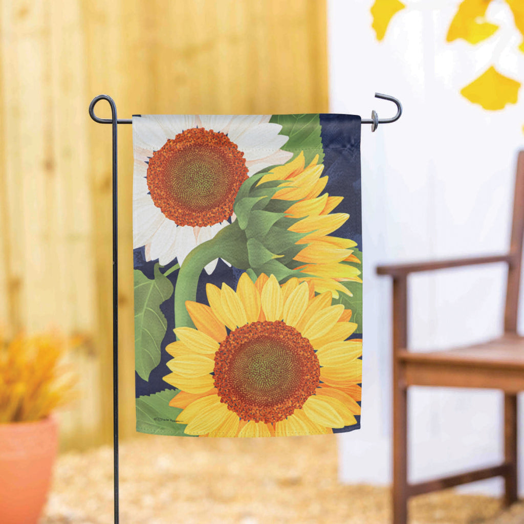Sunflowers Suede Garden Flag
