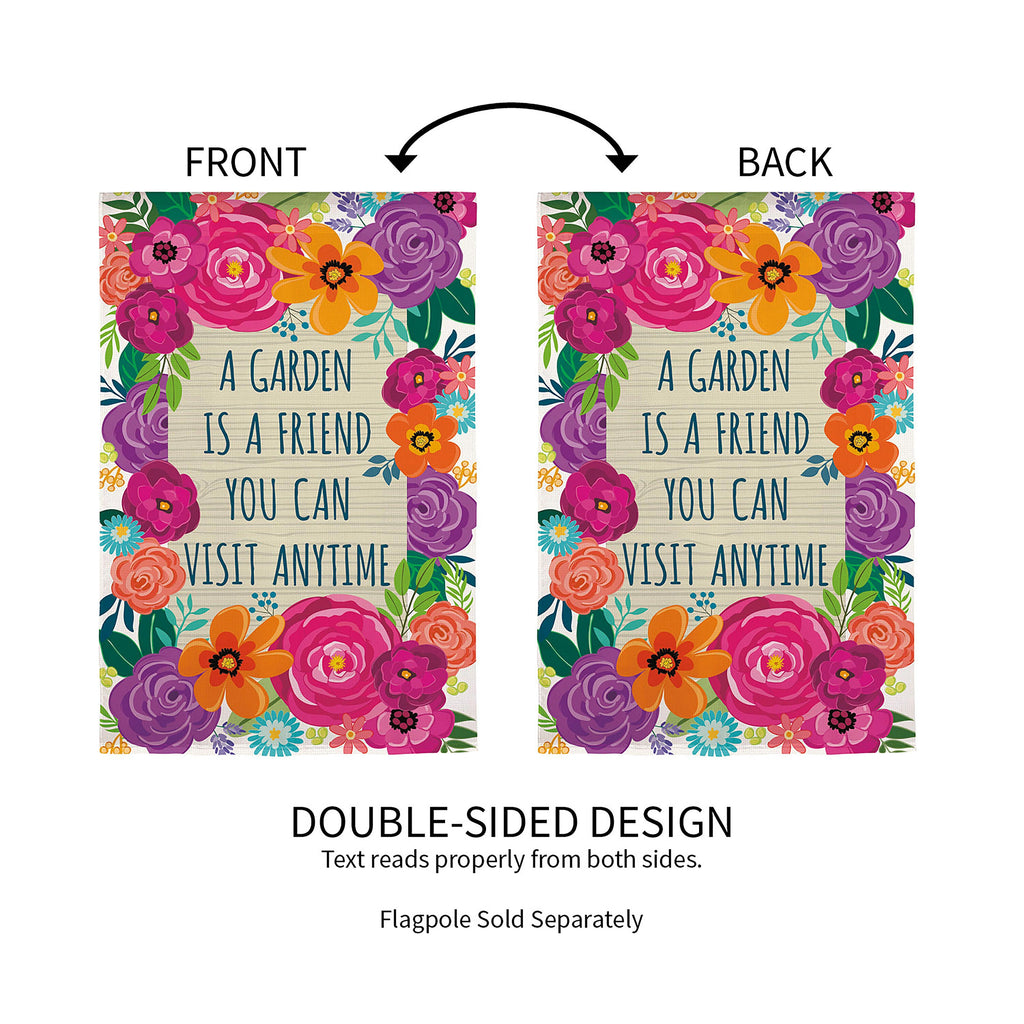 A Garden is a Friend Garden Applique Flag