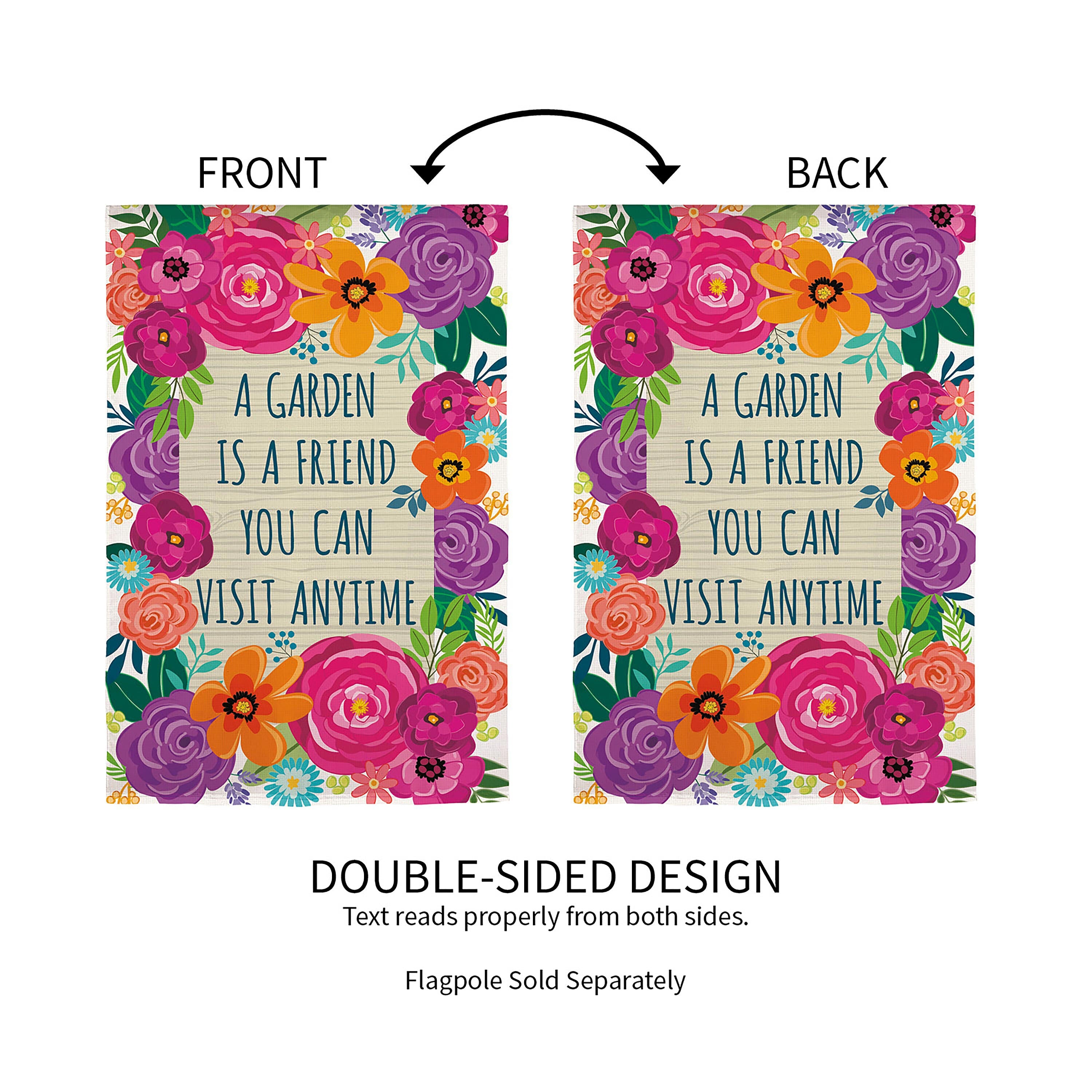 A Garden is a Friend Garden Applique Flag