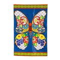 Talavera Butterfly Applique House Flag