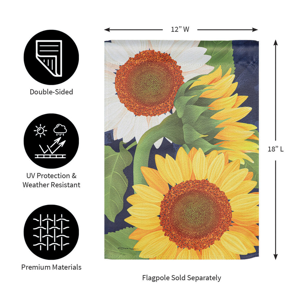 Sunflowers Suede Garden Flag