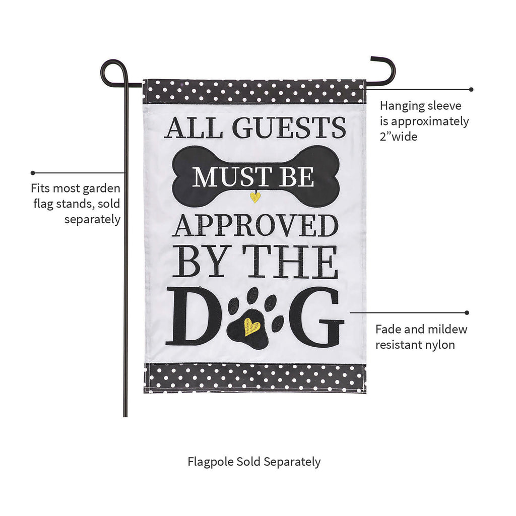 Approved by the Dog Garden Applique Flag