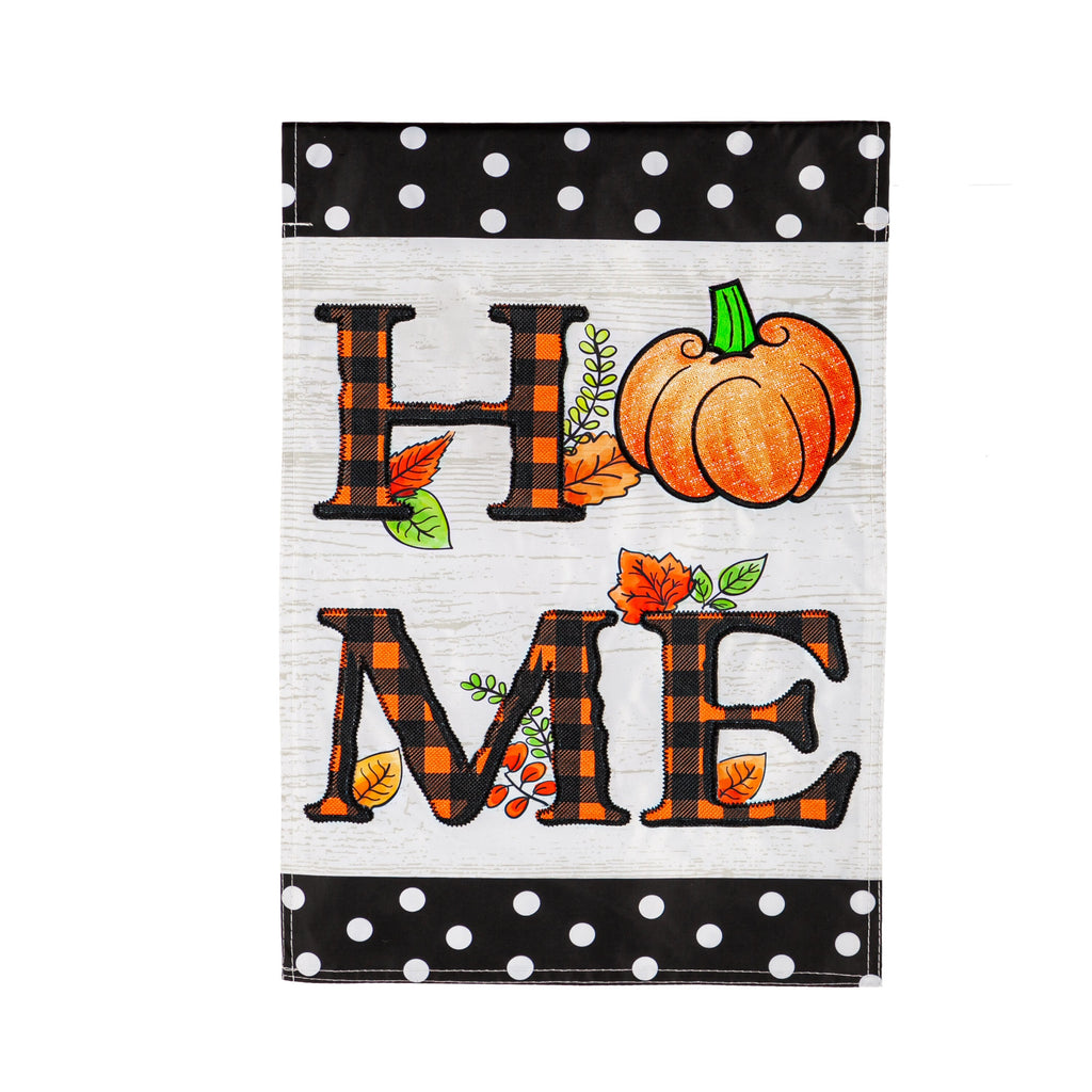 Pumpkin Home Garden Applique Flag