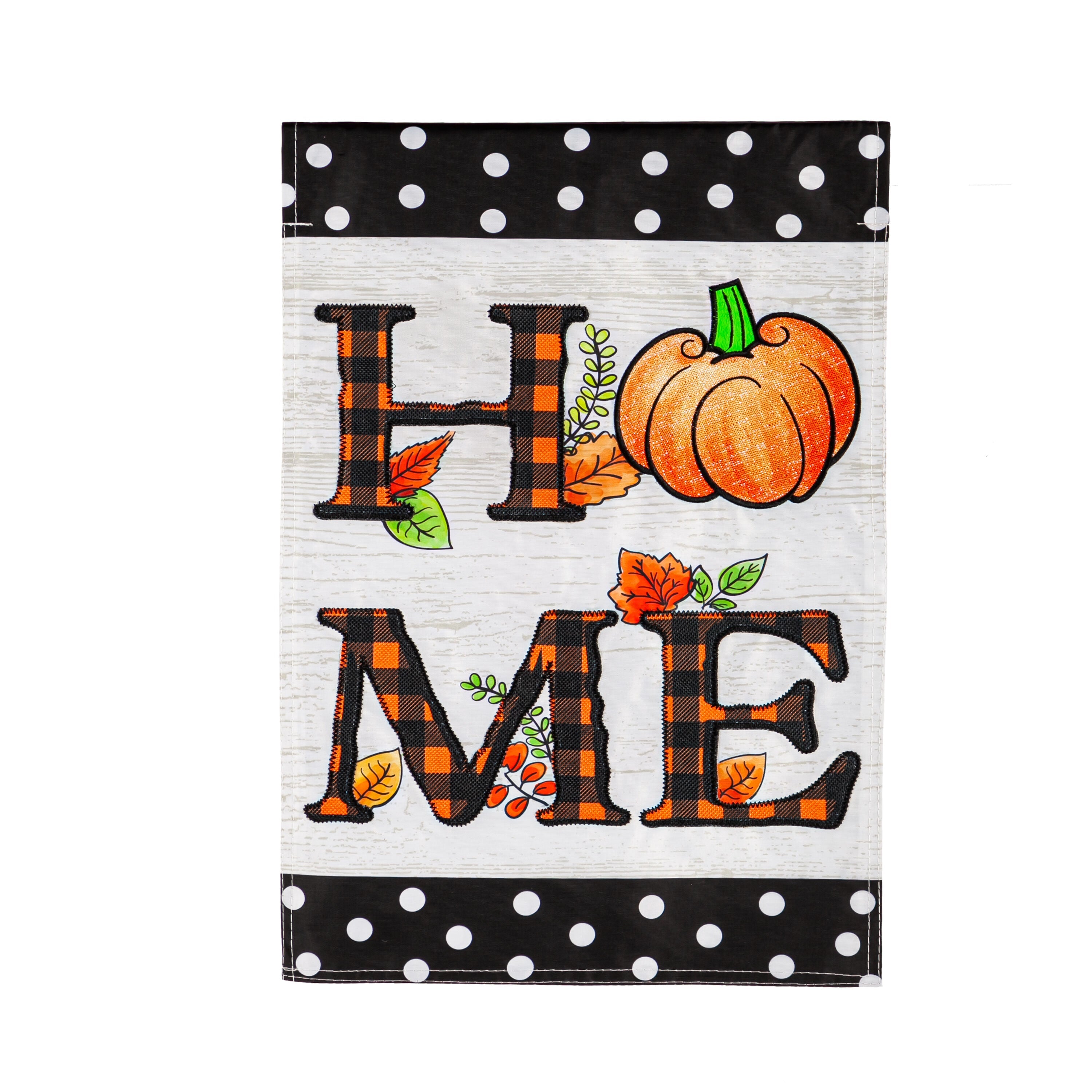 Pumpkin Home Garden Applique Flag