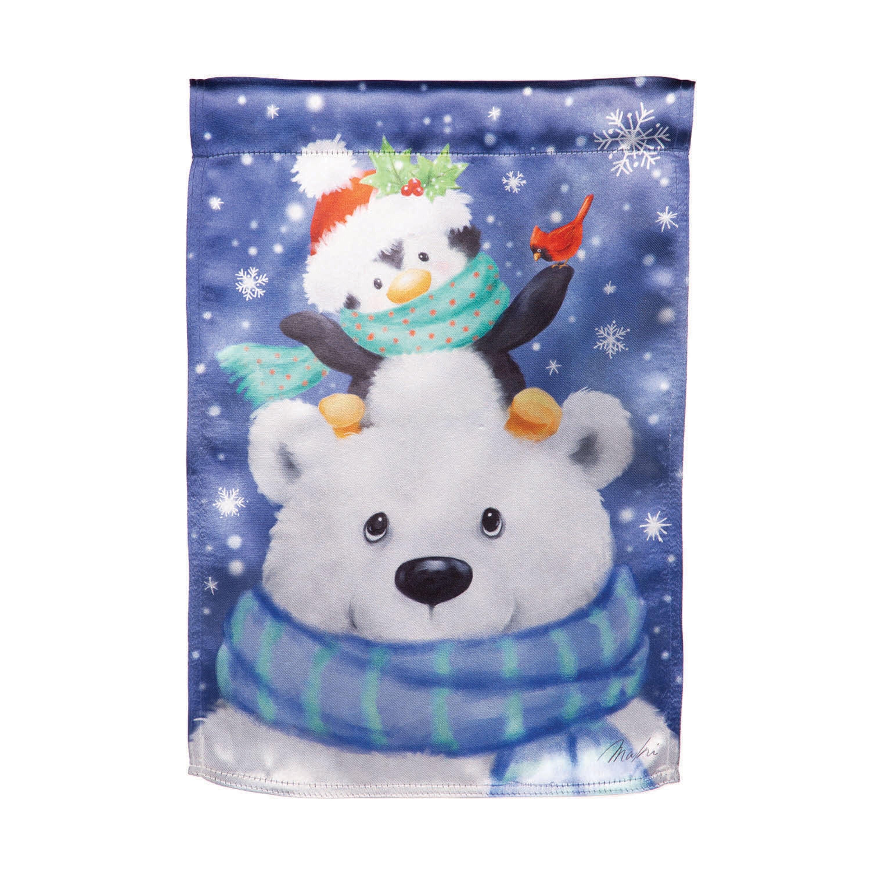 Polar Bear and Friends Lustre Garden Flag