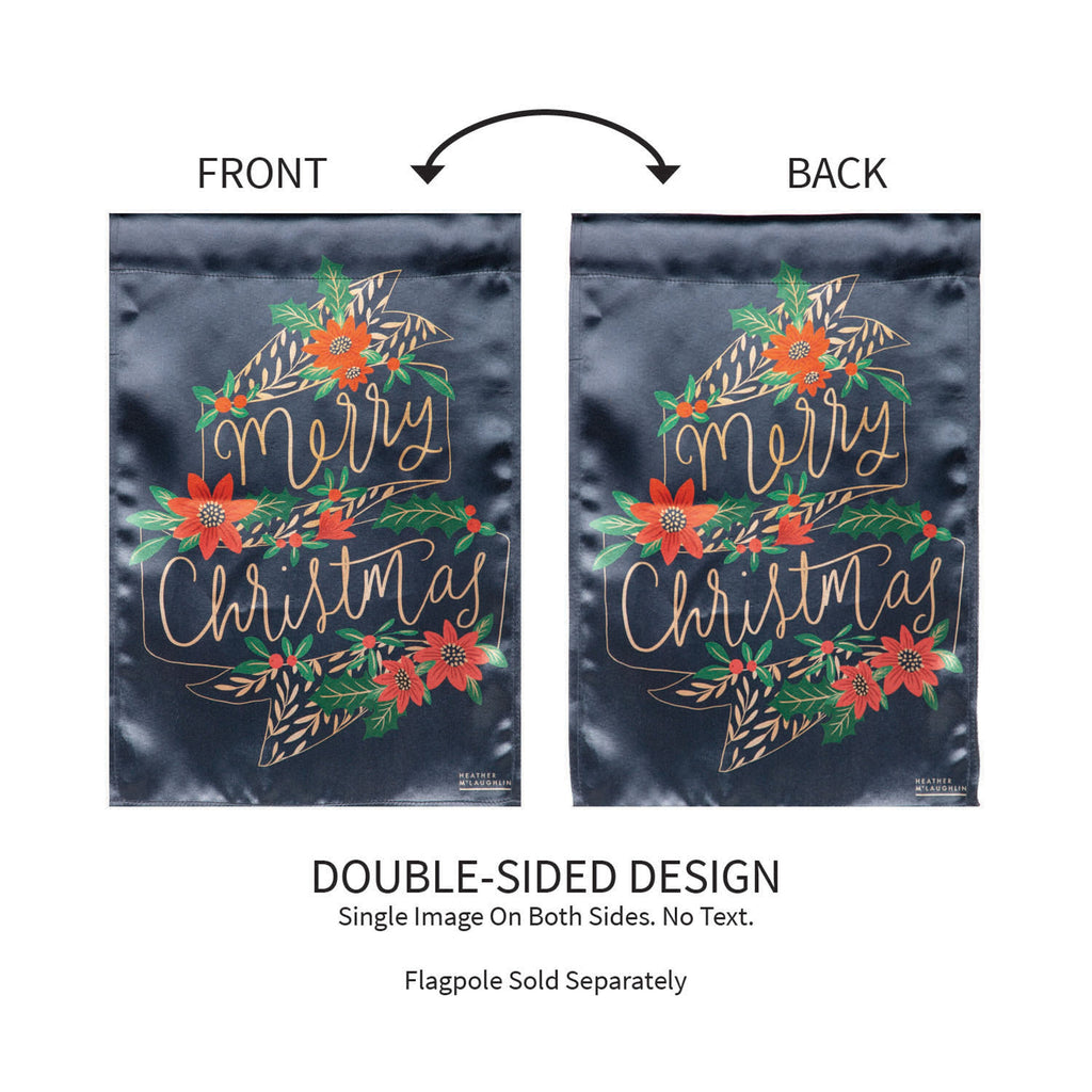Merry Christmas Lustre Garden Flag