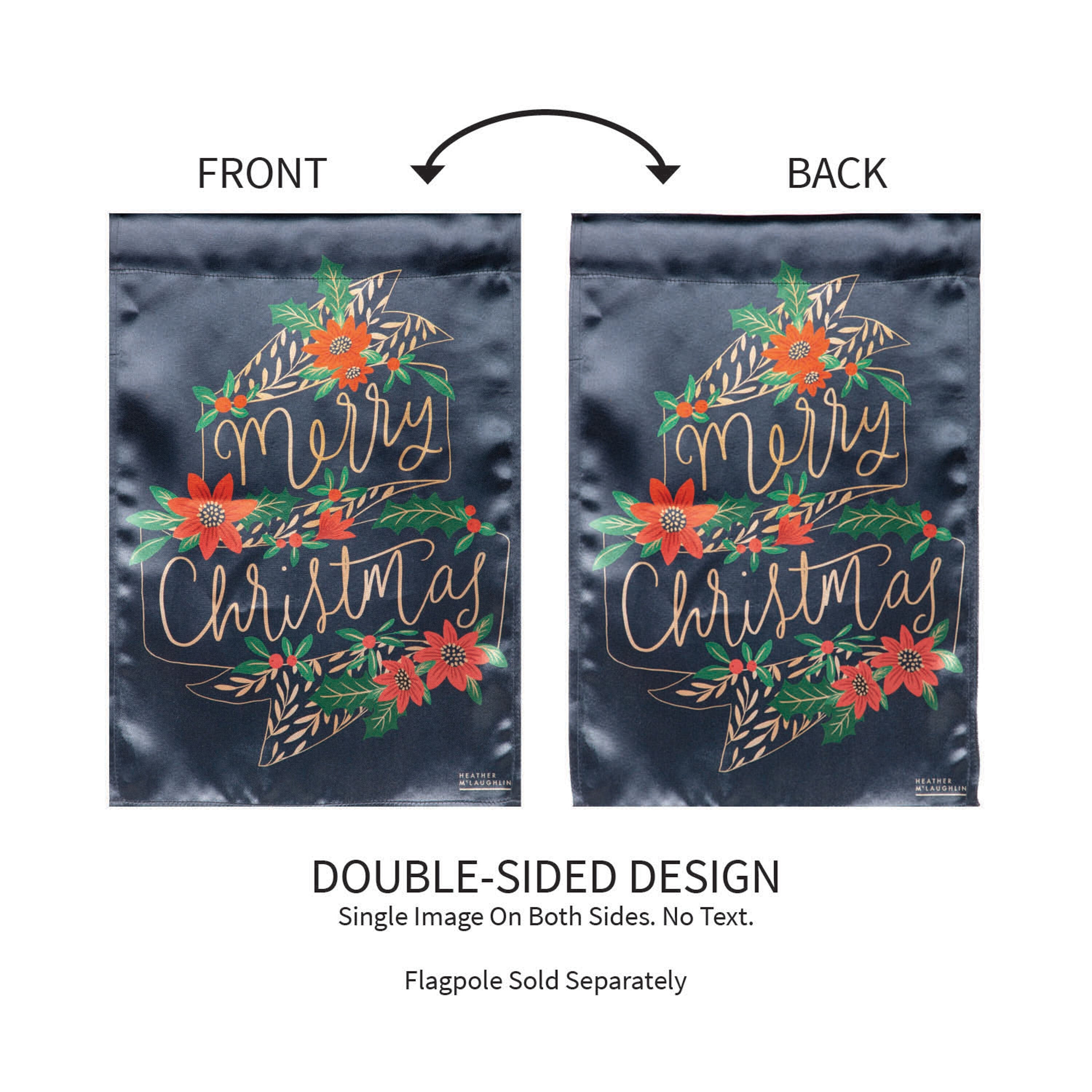 Merry Christmas Lustre Garden Flag