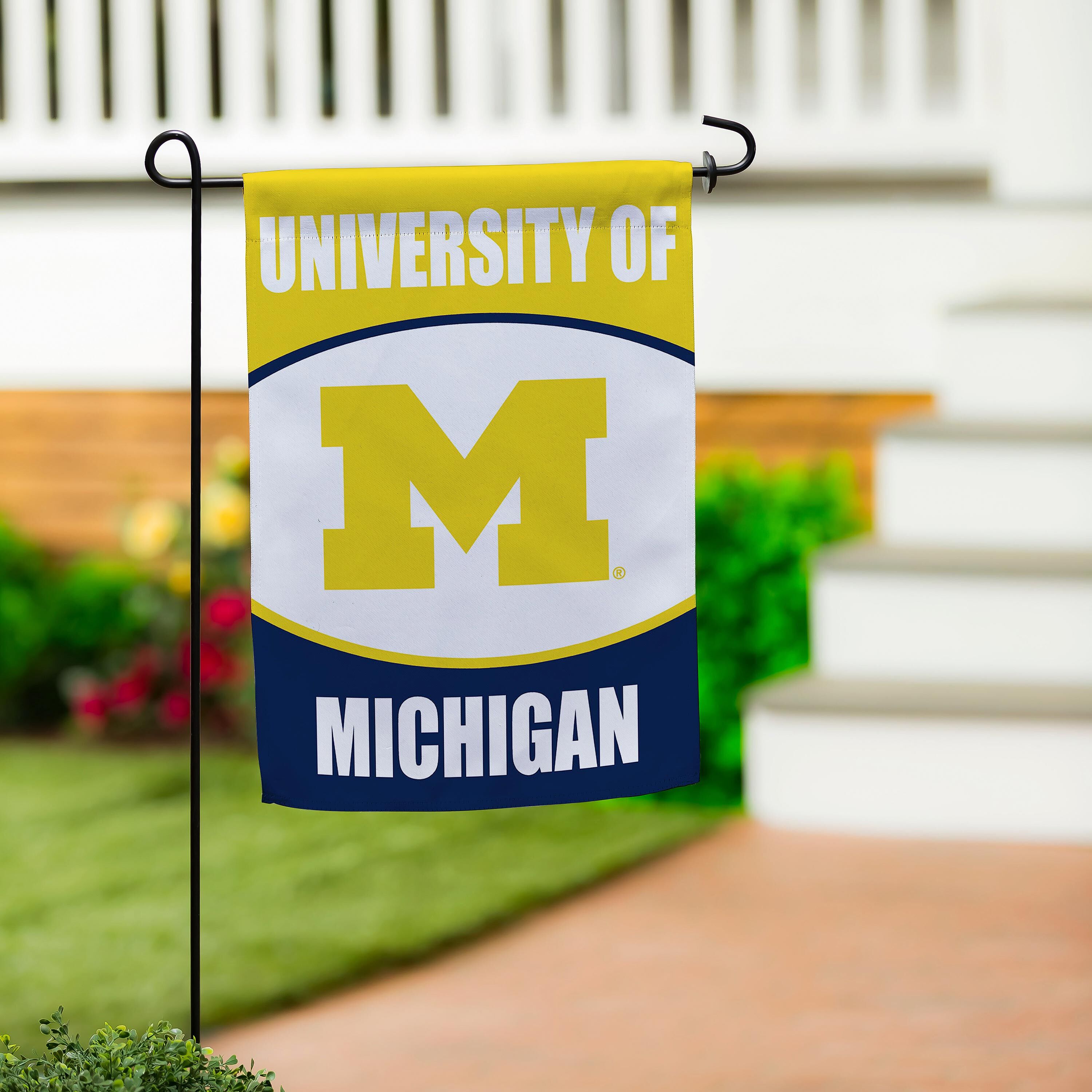 University Of Michigan Suede Garden Flag