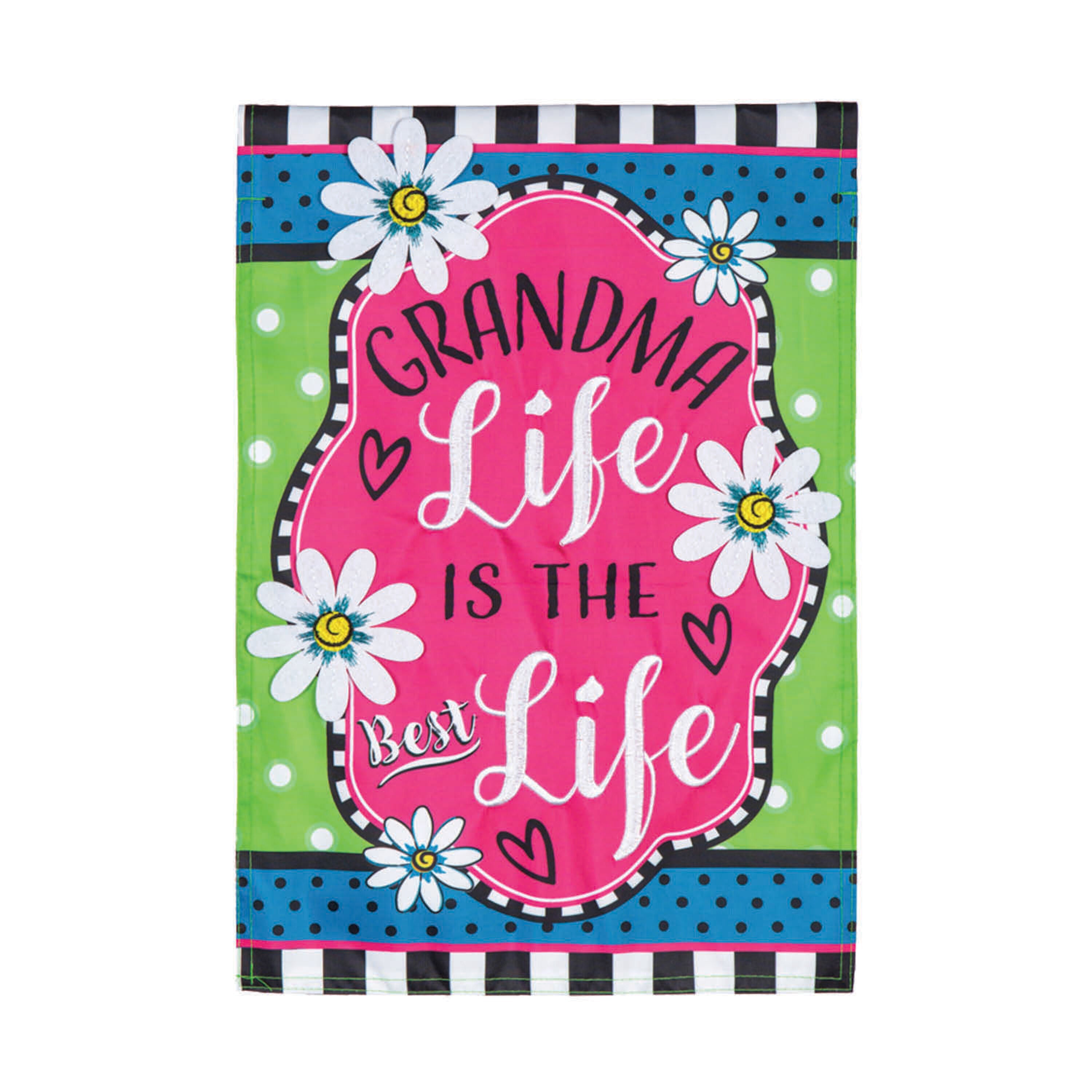 Grandma Life Applique Garden Flag