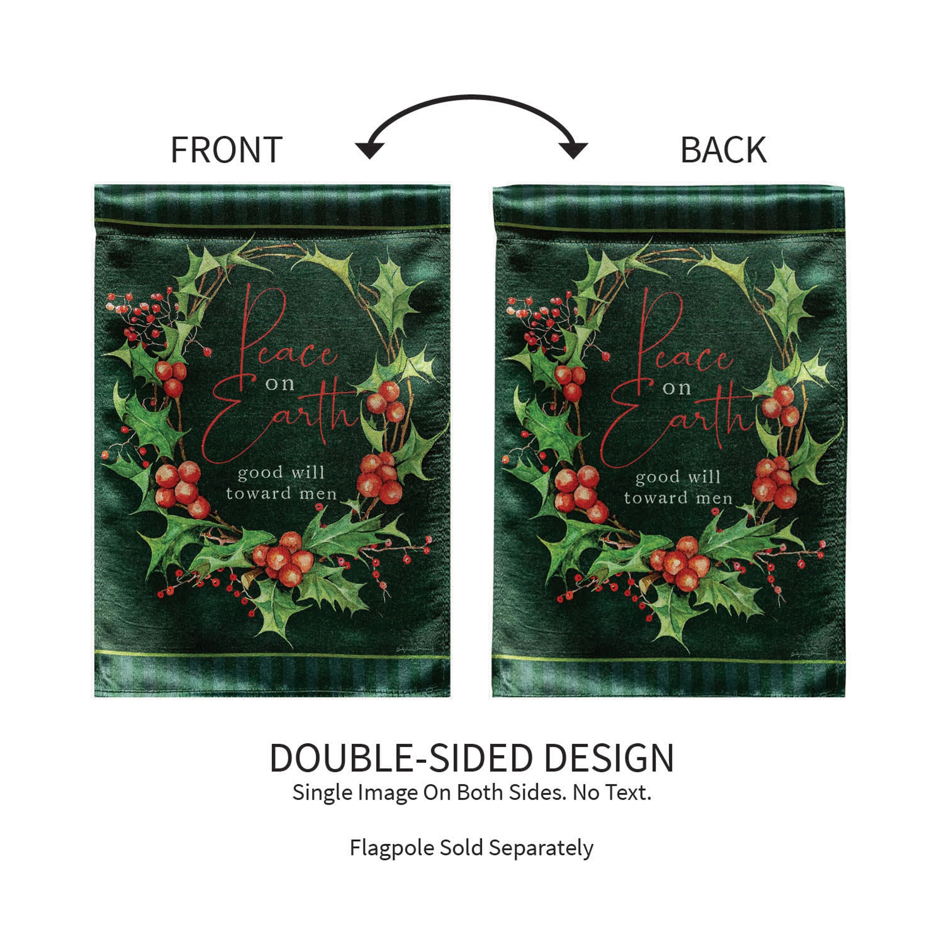 Peace on Earth Lustre Garden Flag