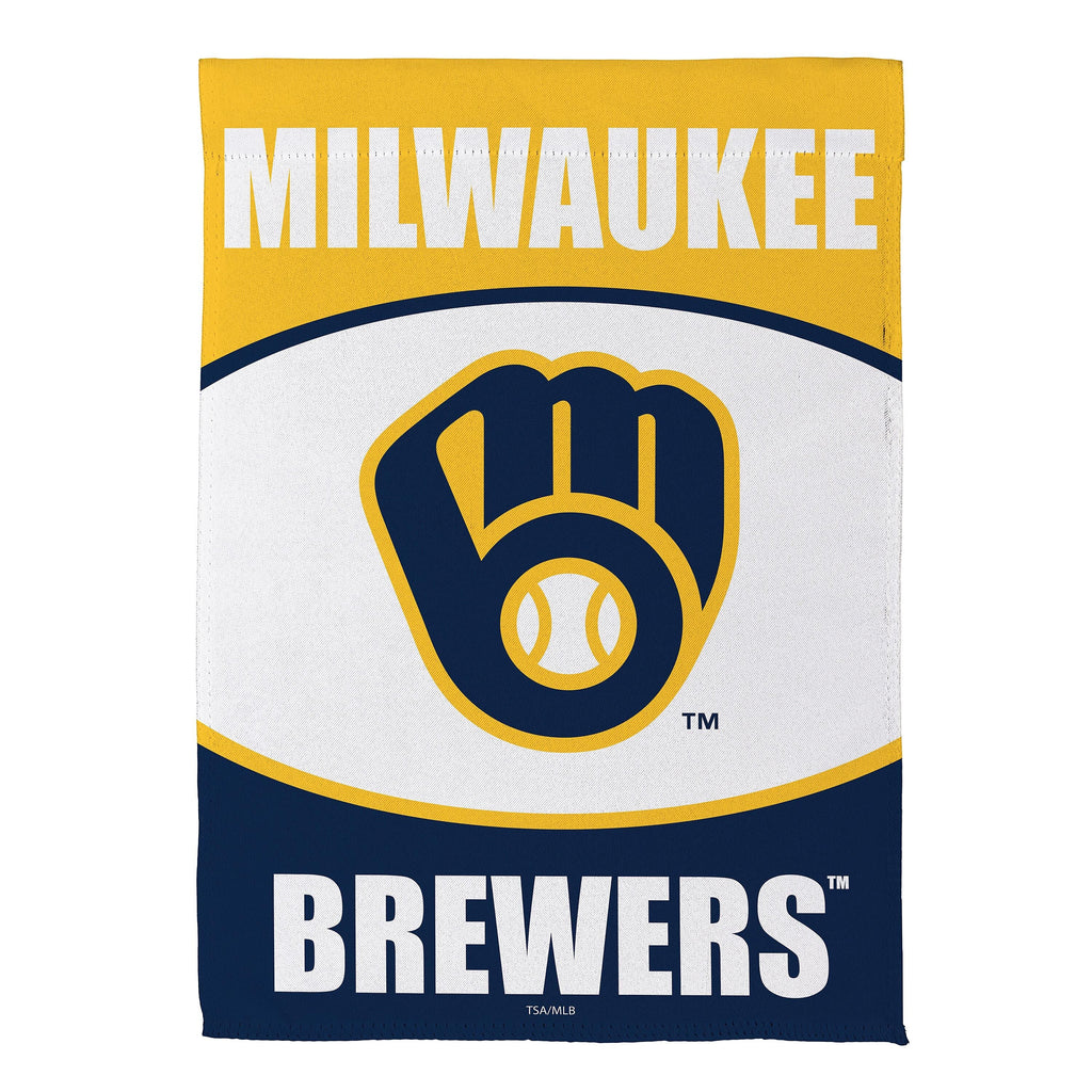 Milwaukee Brewers Suede Garden Flag
