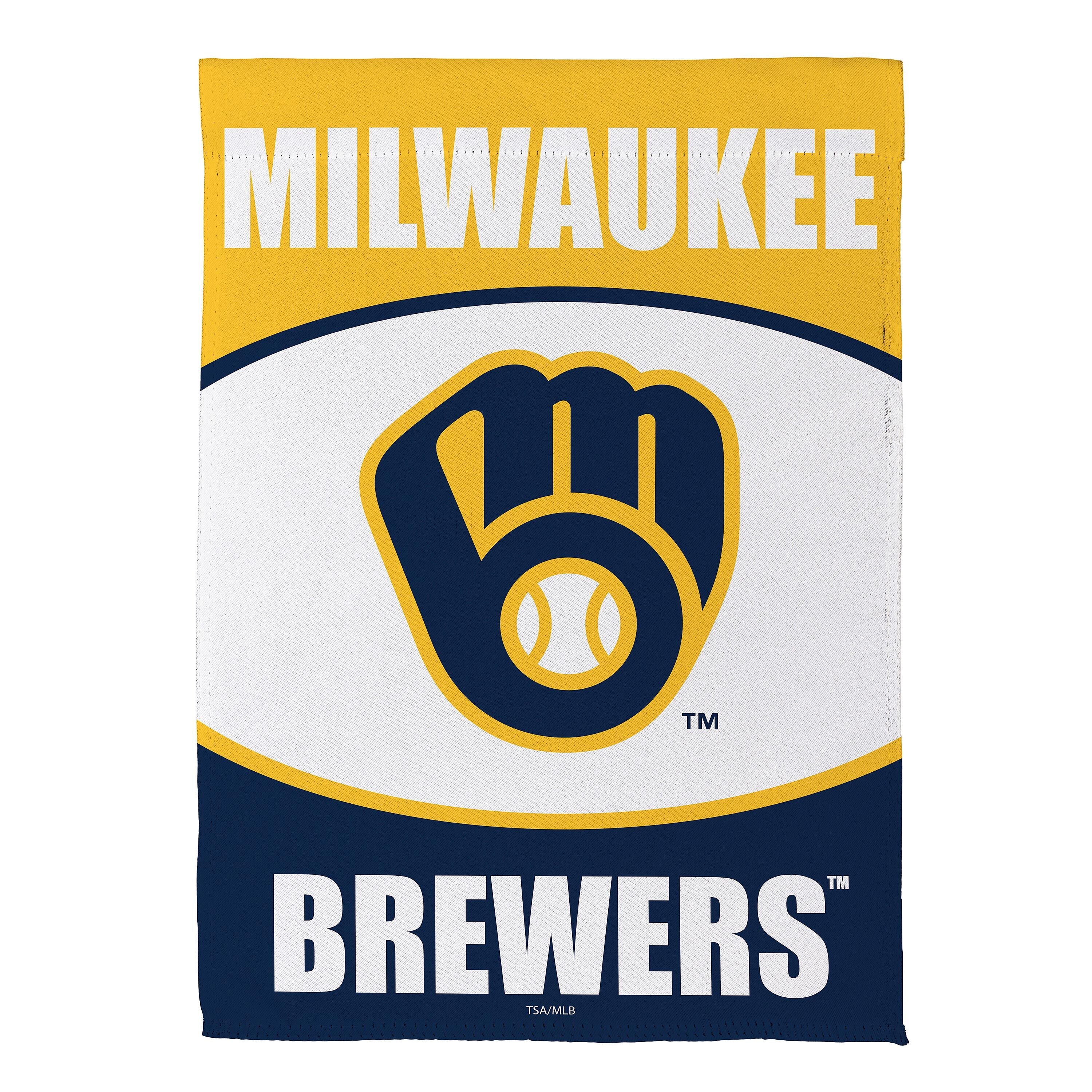 Milwaukee Brewers Suede Garden Flag