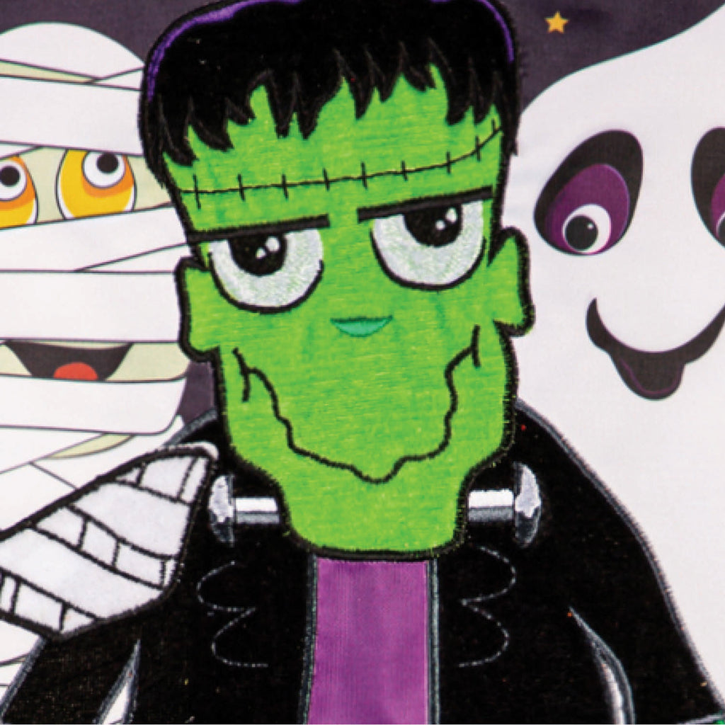 Happy Halloween Trio Applique Garden Flag