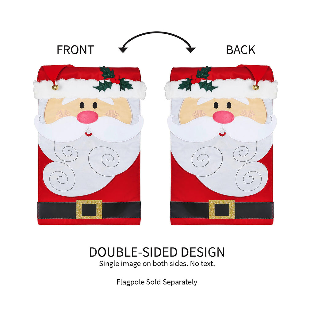 Santa Claus Garden Applique Flag