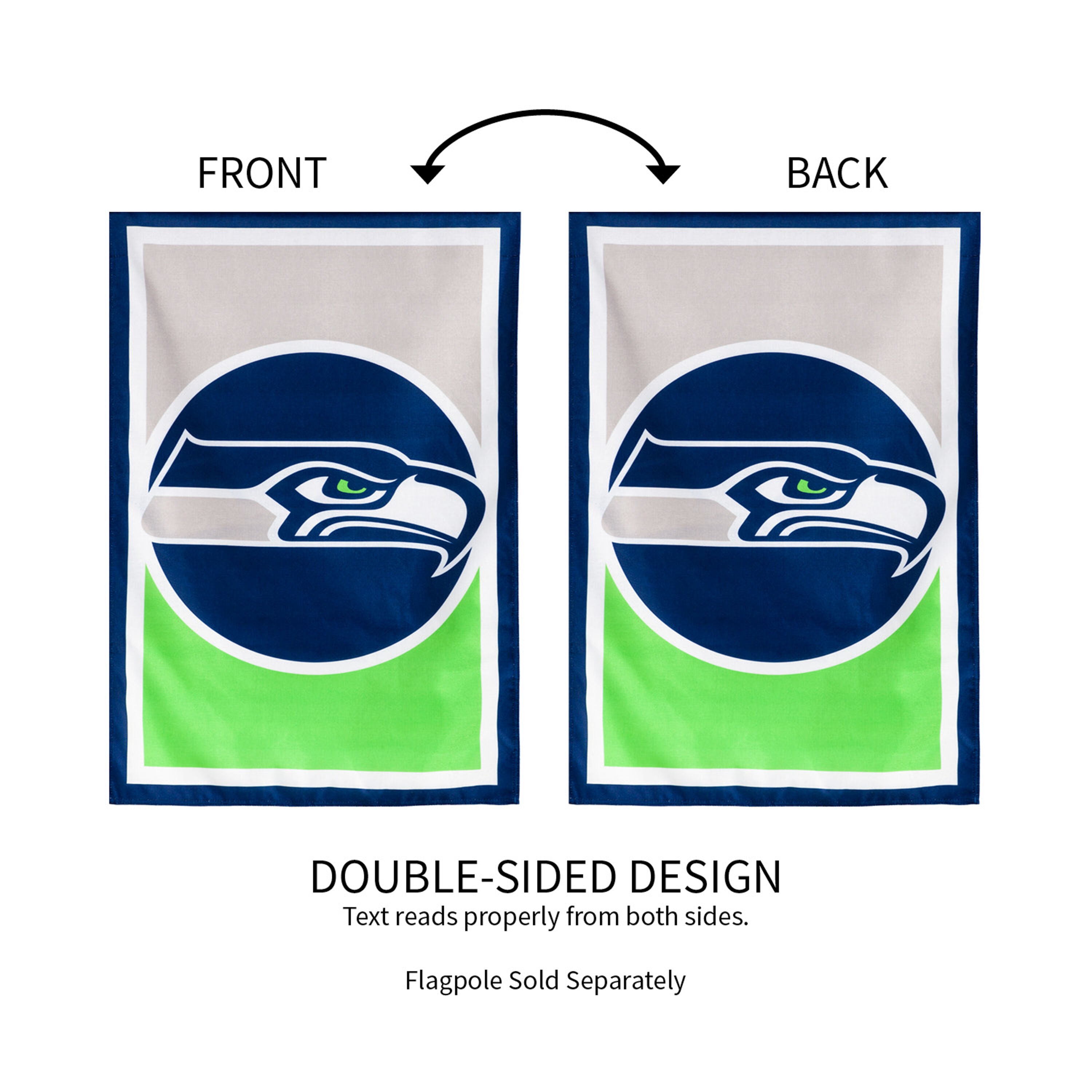 Flag, DS New Burlap, Reg, Seattle Seahawks