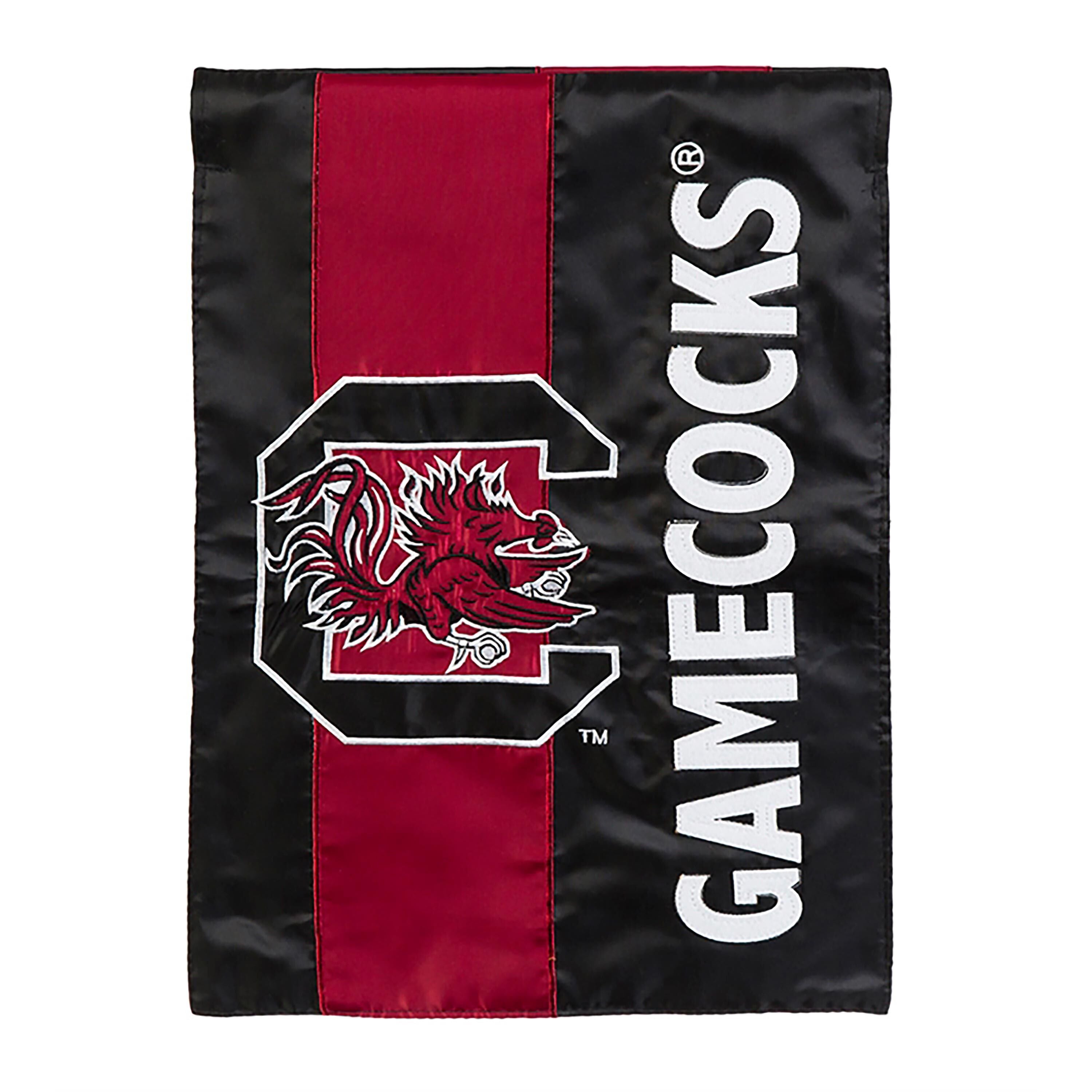 Double-Sided Embellished NCAA College Team Pride Applique House Flag, Univ of South Carolina