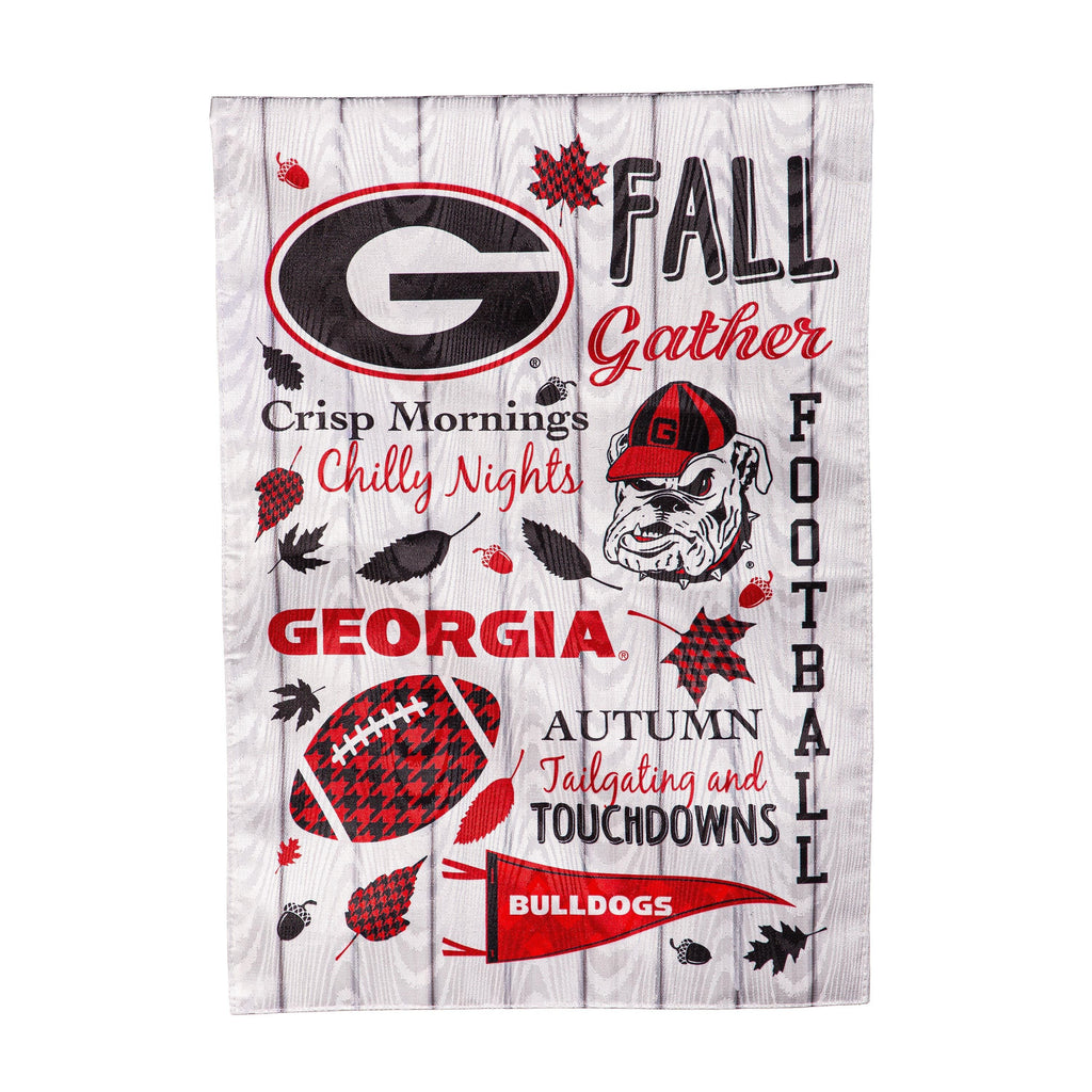 University of Georgia Fall Seasonal Moire Garden Flag