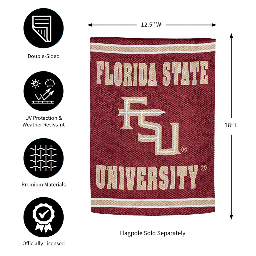 Embossed Suede Flag, GDN Size, Florida State University