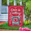 Love Is Calling Suede Garden Flag