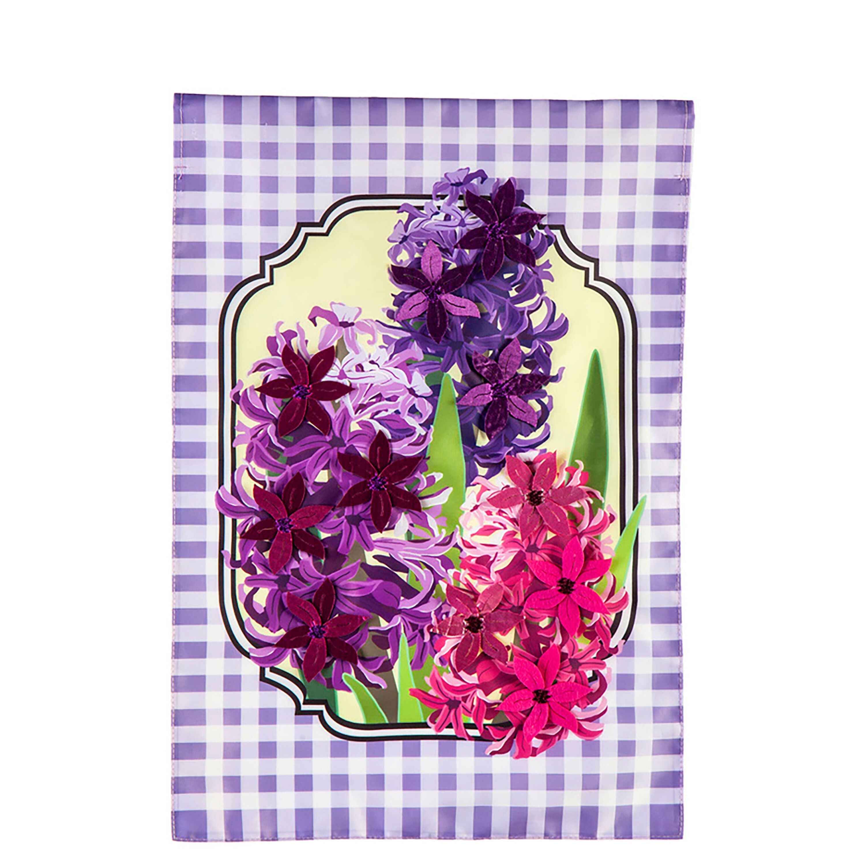 Spring Hyacinths Garden Applique Flag