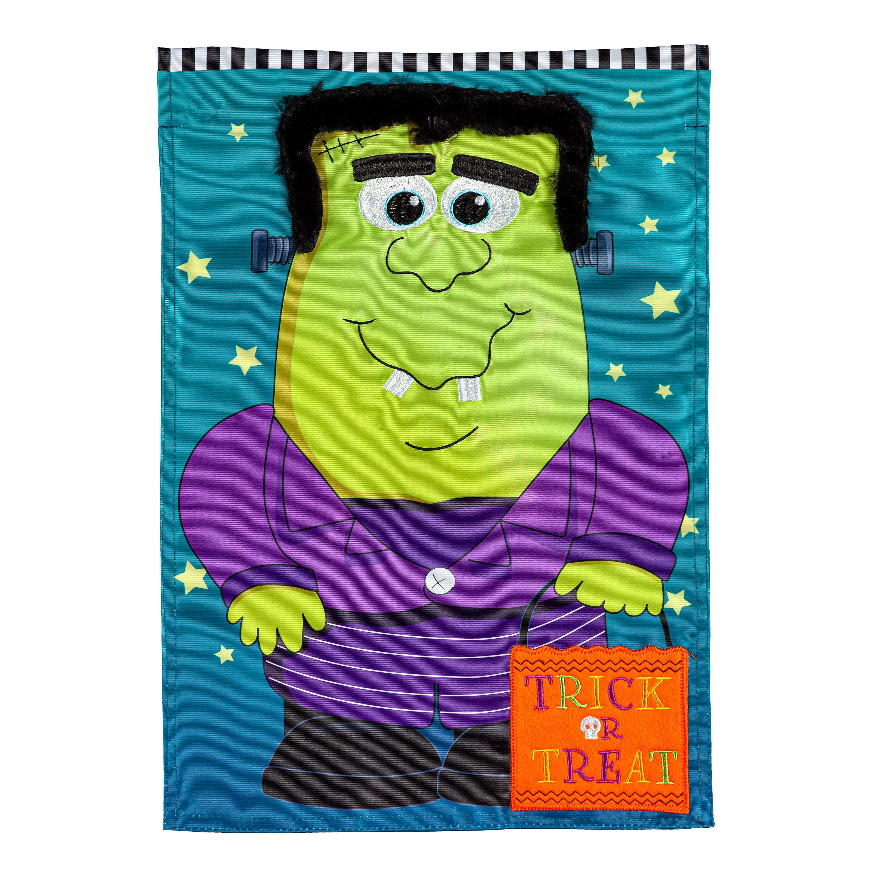 Franken-Monster Friend Applique Garden Flag