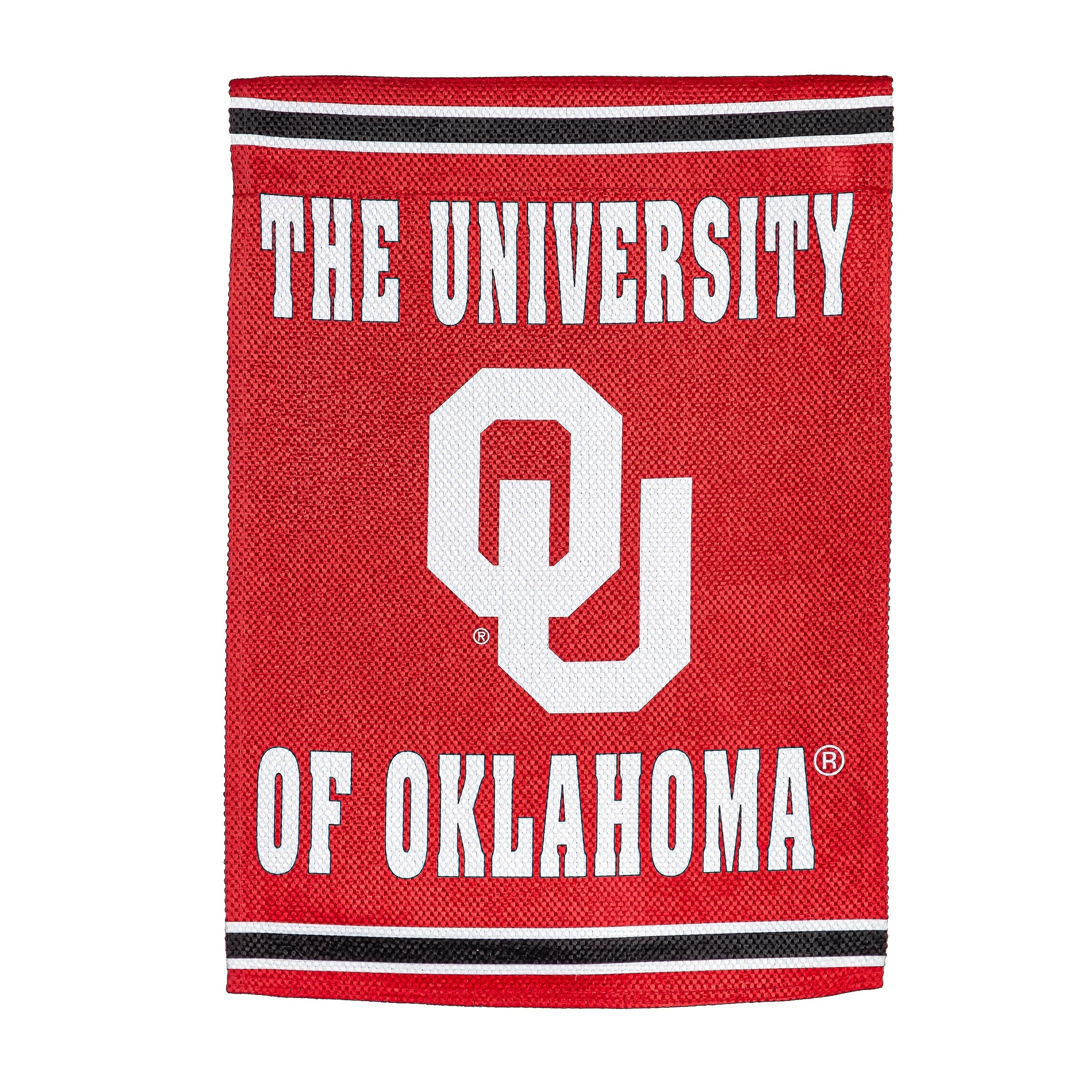 University of Oklahoma Embossed Suede Garden Flag