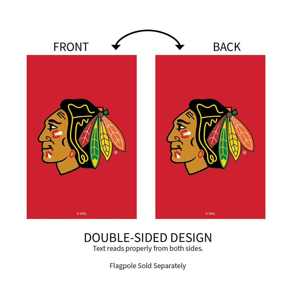 Chicago Blackhawks Applique Garden Flag