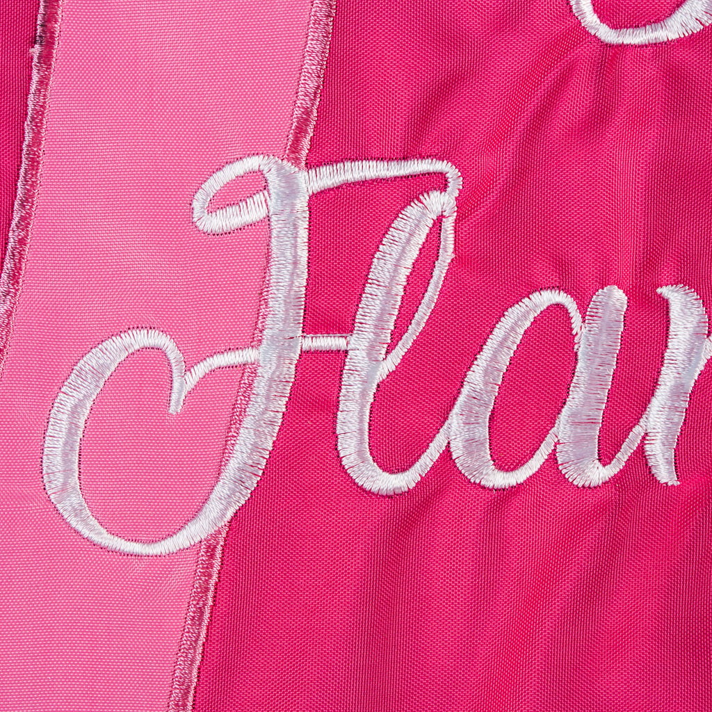 Let's Flamingle Garden Applique Flag