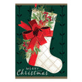 Christmas Stocking Applique House Flag