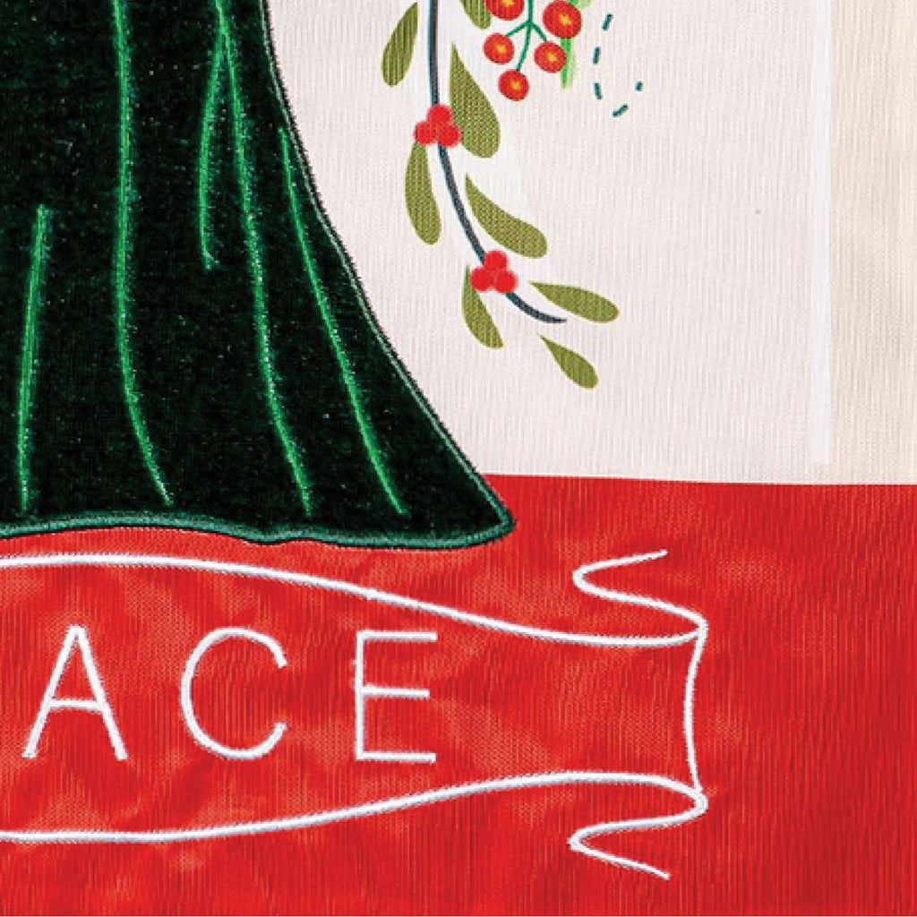 Floral Angel Applique Garden Flag