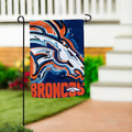 Denver Broncos Justin Patten Logo Suede Garden Flag
