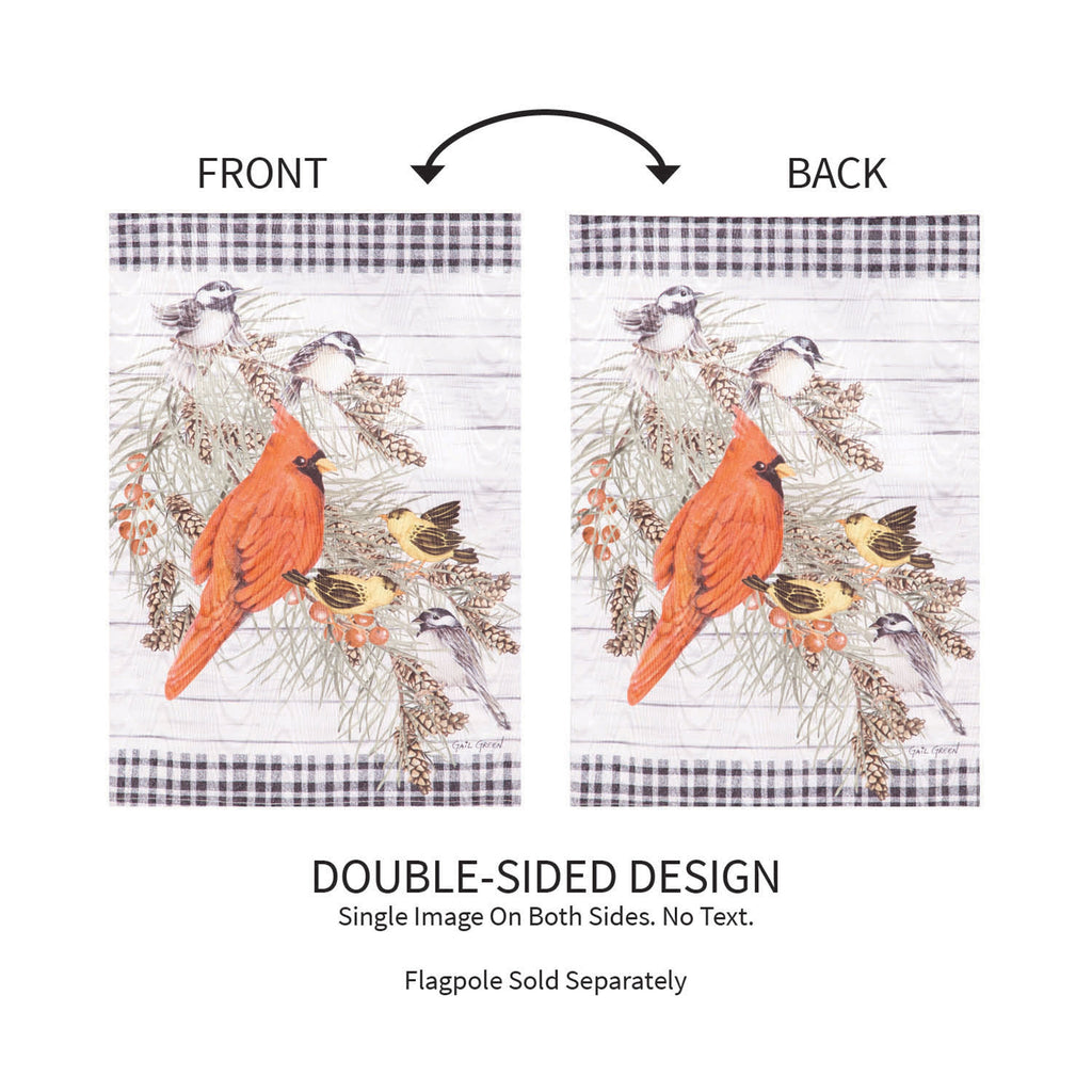 Bird Friends Moire Garden Flag