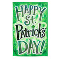 Happy St. Patrick's Day Applique Garden Flag