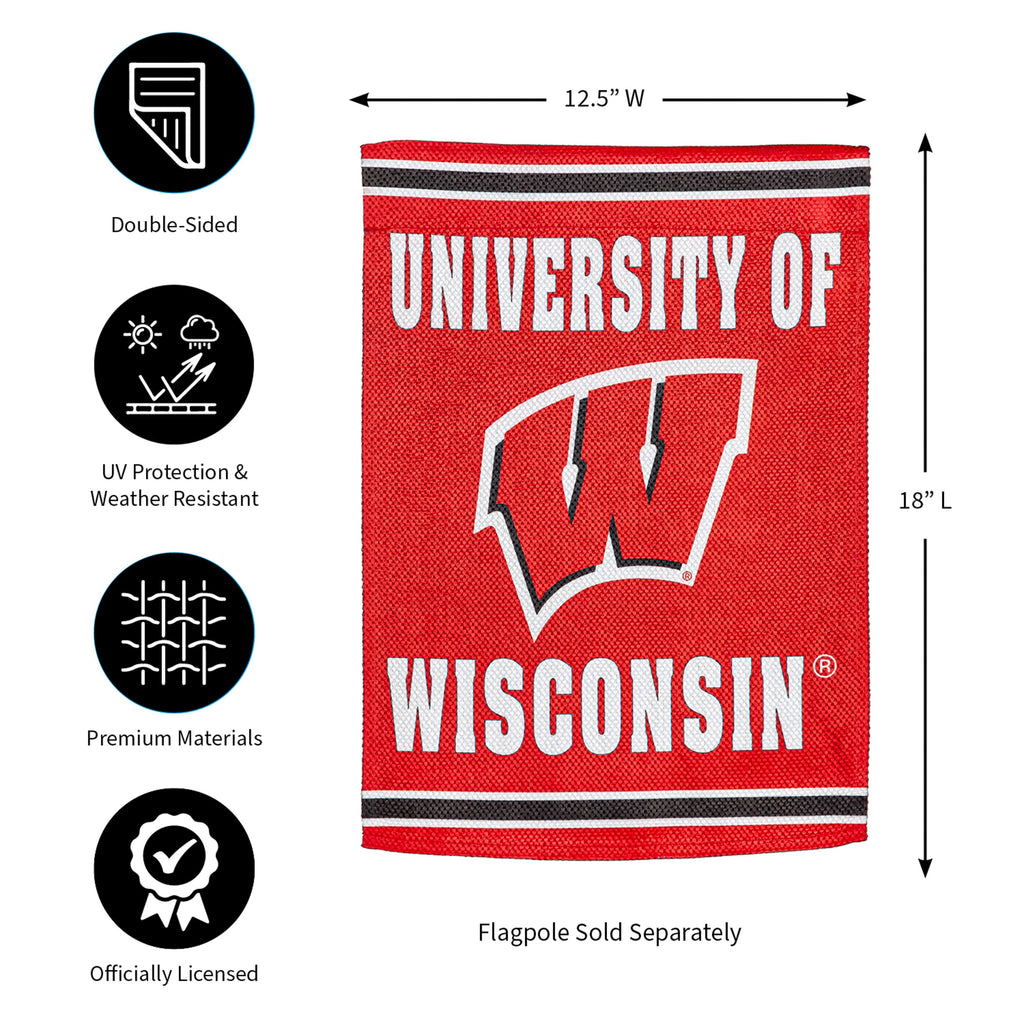 Embossed Suede Flag, GDN Size, University of Wisconsin-Madison
