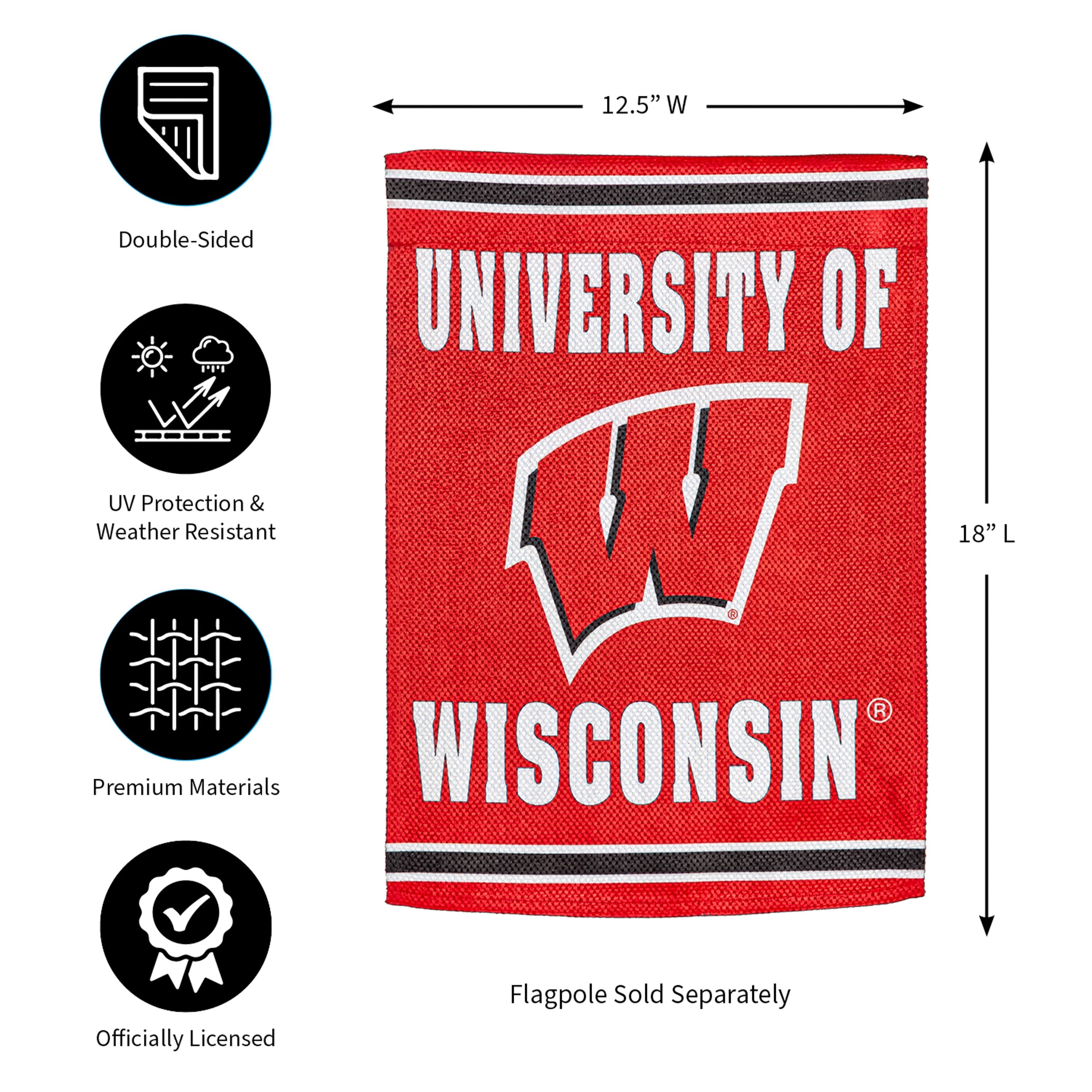 Embossed Suede Flag, GDN Size, University of Wisconsin-Madison