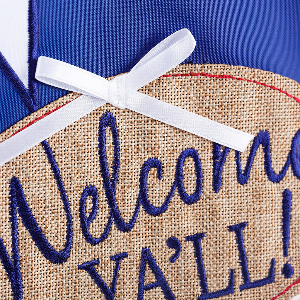 Texas Blue Bonnets Garden Applique Flag