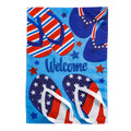 Patriotic Flip Flops Garden Applique Flag
