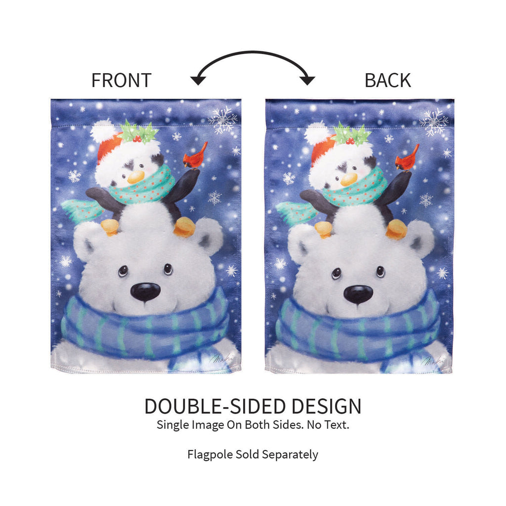 Polar Bear and Friends Lustre Garden Flag