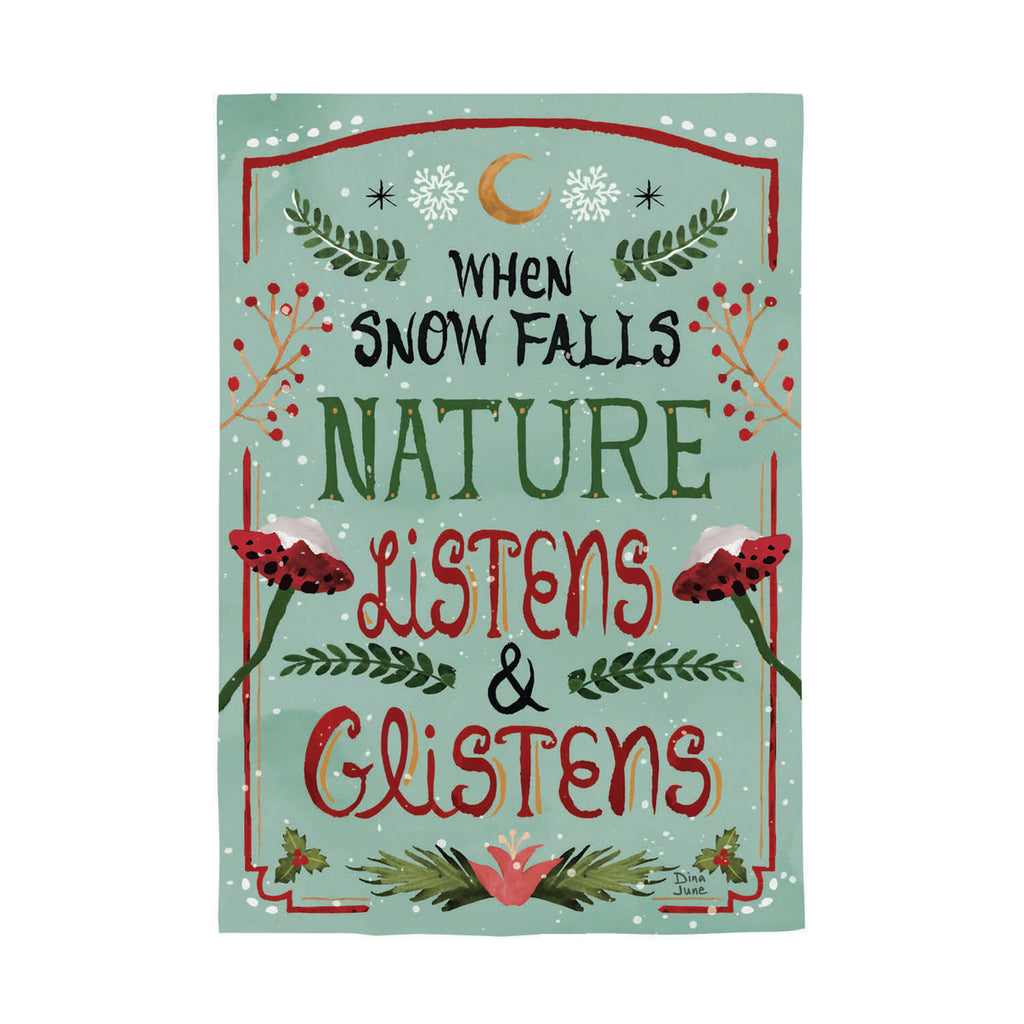 Santa's Forest of Wonder Reversible Burlap Garden Flag