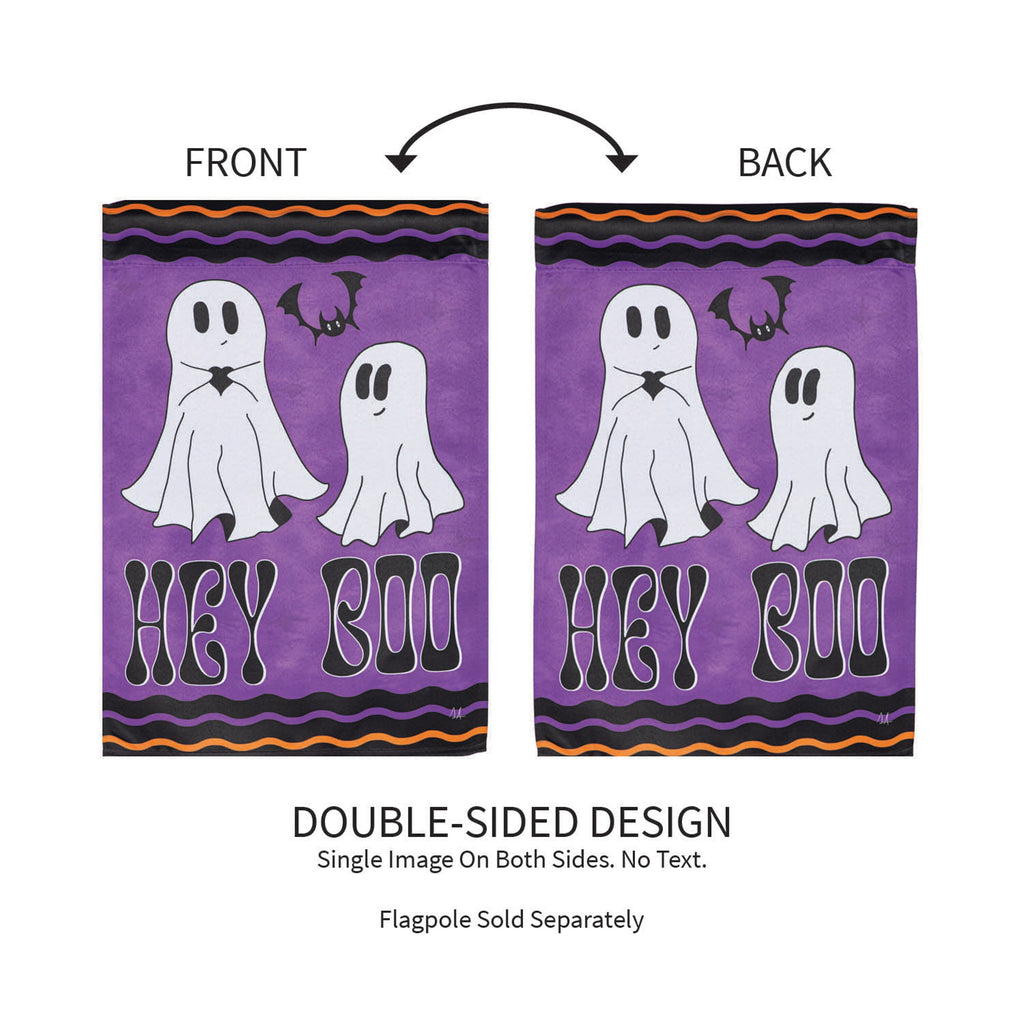 Hey Boo Suede Garden Flag