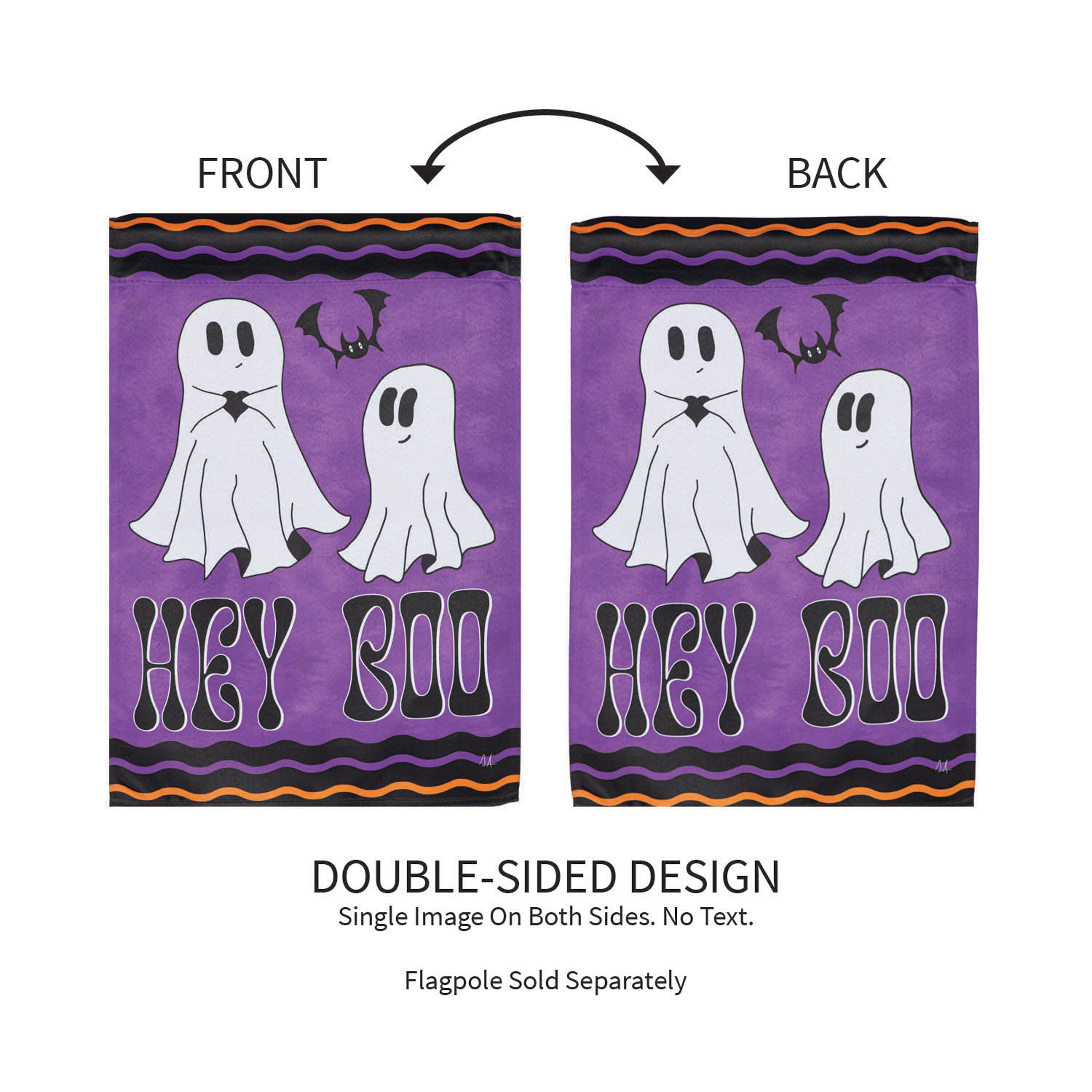 Hey Boo Suede Garden Flag