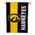 Double-Sided Embellished NCAA College Team Pride Applique House Flag, Univ of Iowa