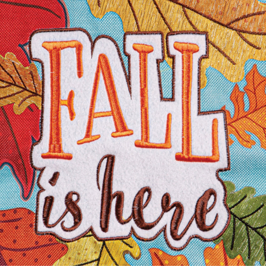 Fall Is Here Burlap Garden Flag