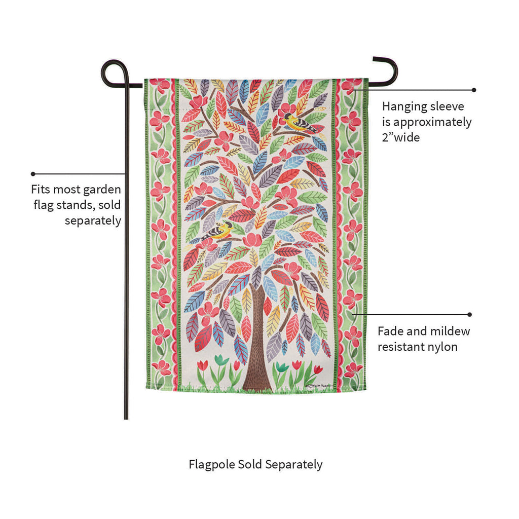 4 Season Trees Suede Garden Flag, Set of 4
