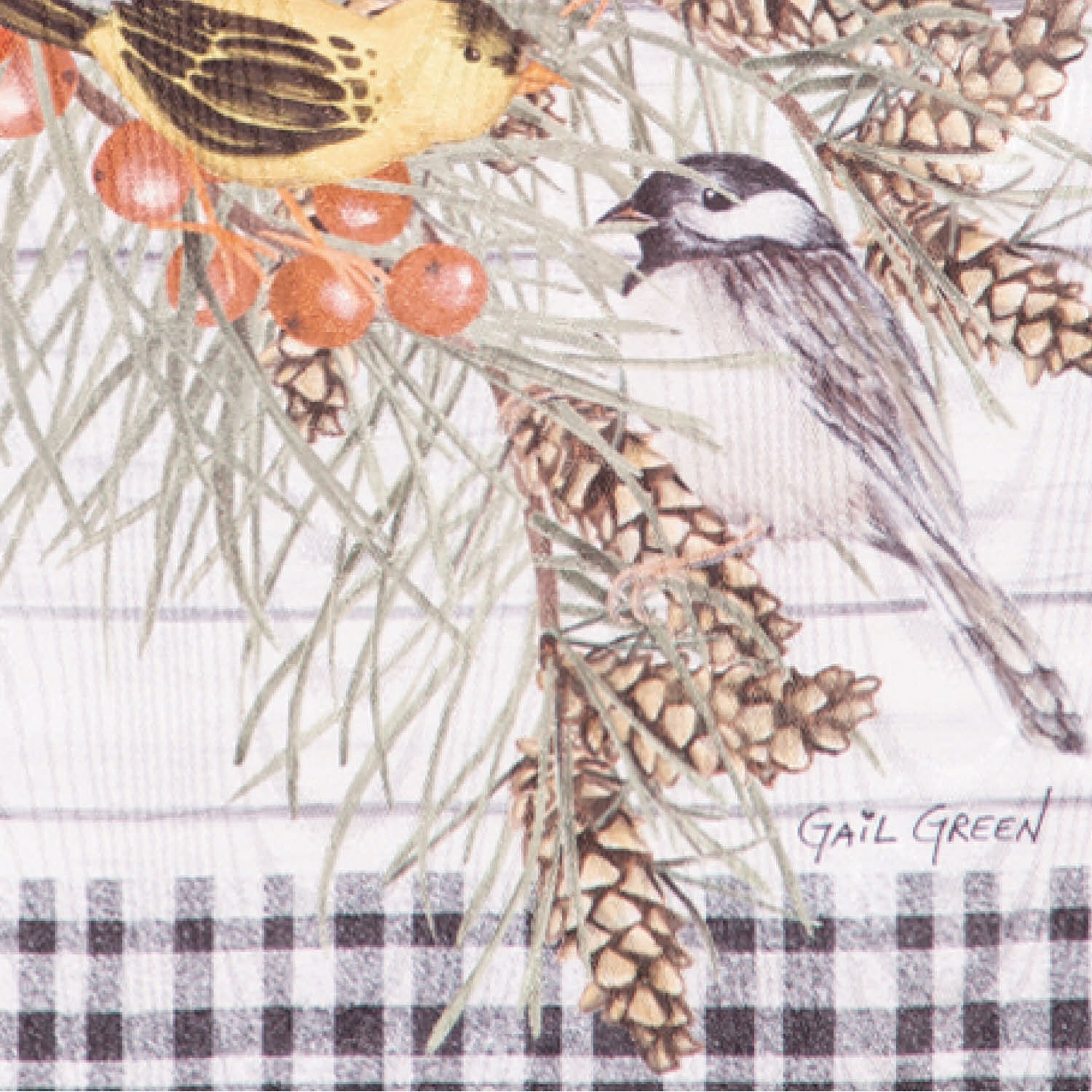 Bird Friends Moire Garden Flag