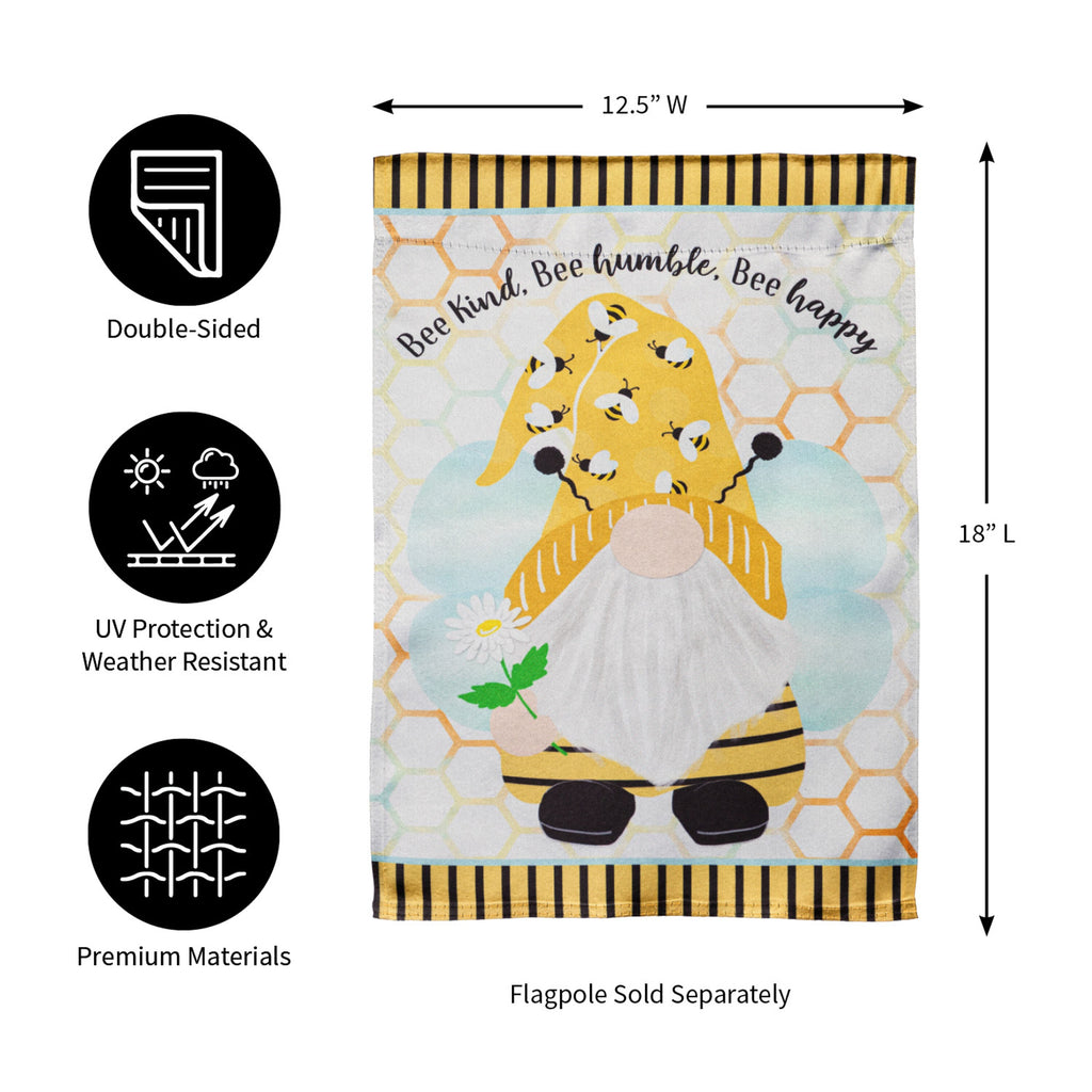 Bee Humble Bee Gnome Garden Lustre Flag