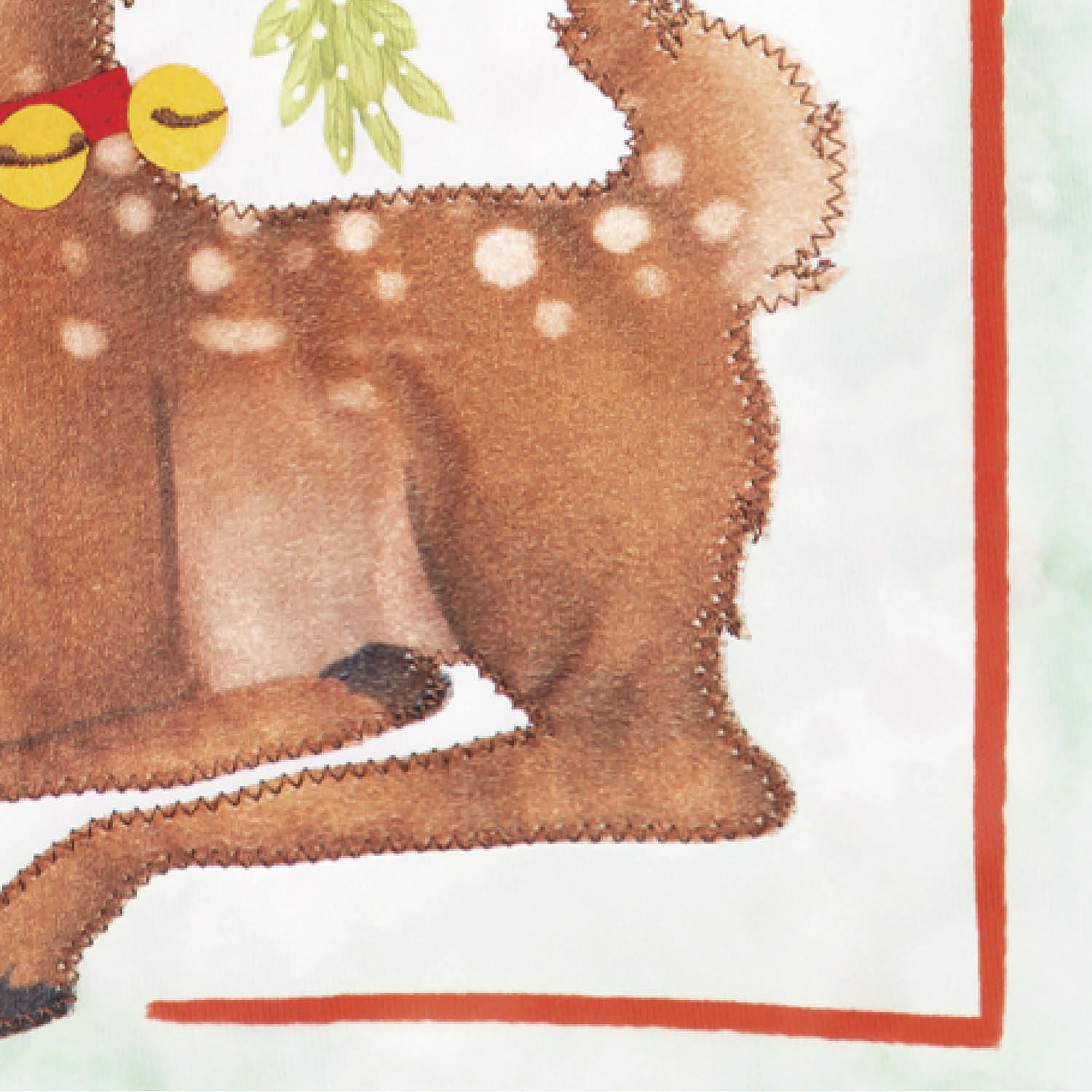 Seasons Greetings Applique Garden Flag