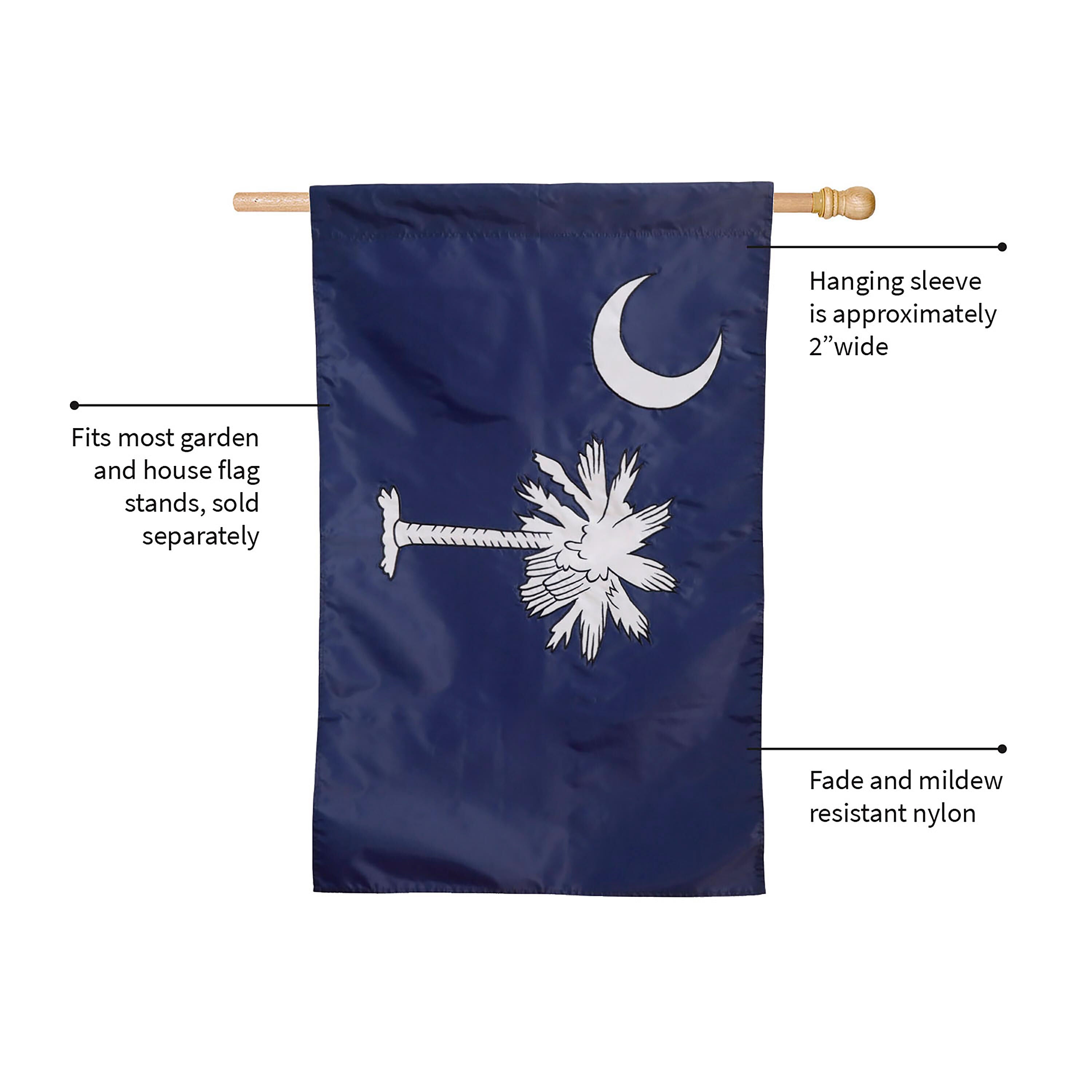 South Carolina House Applique Flag